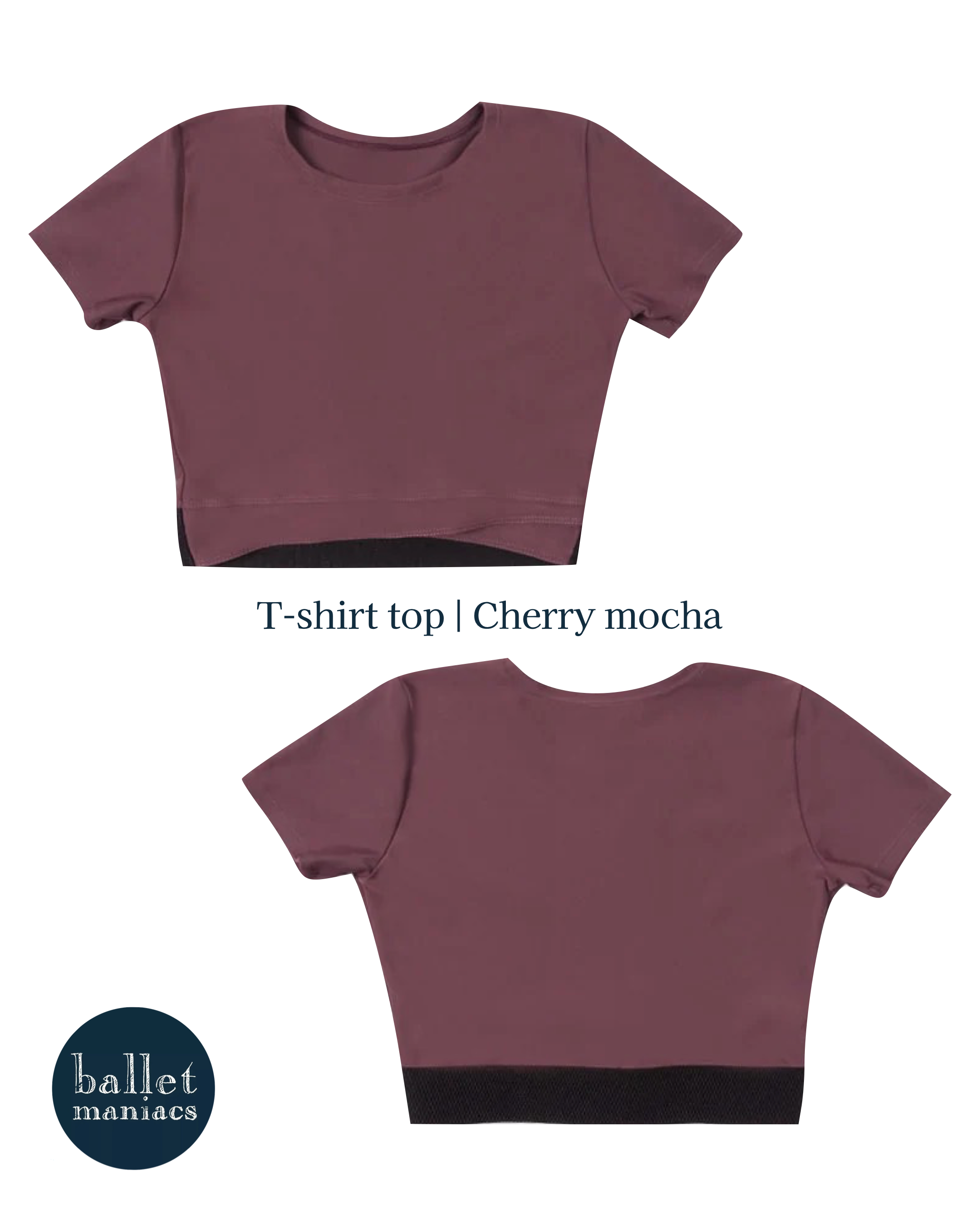T-shirt top | Cherry mocha