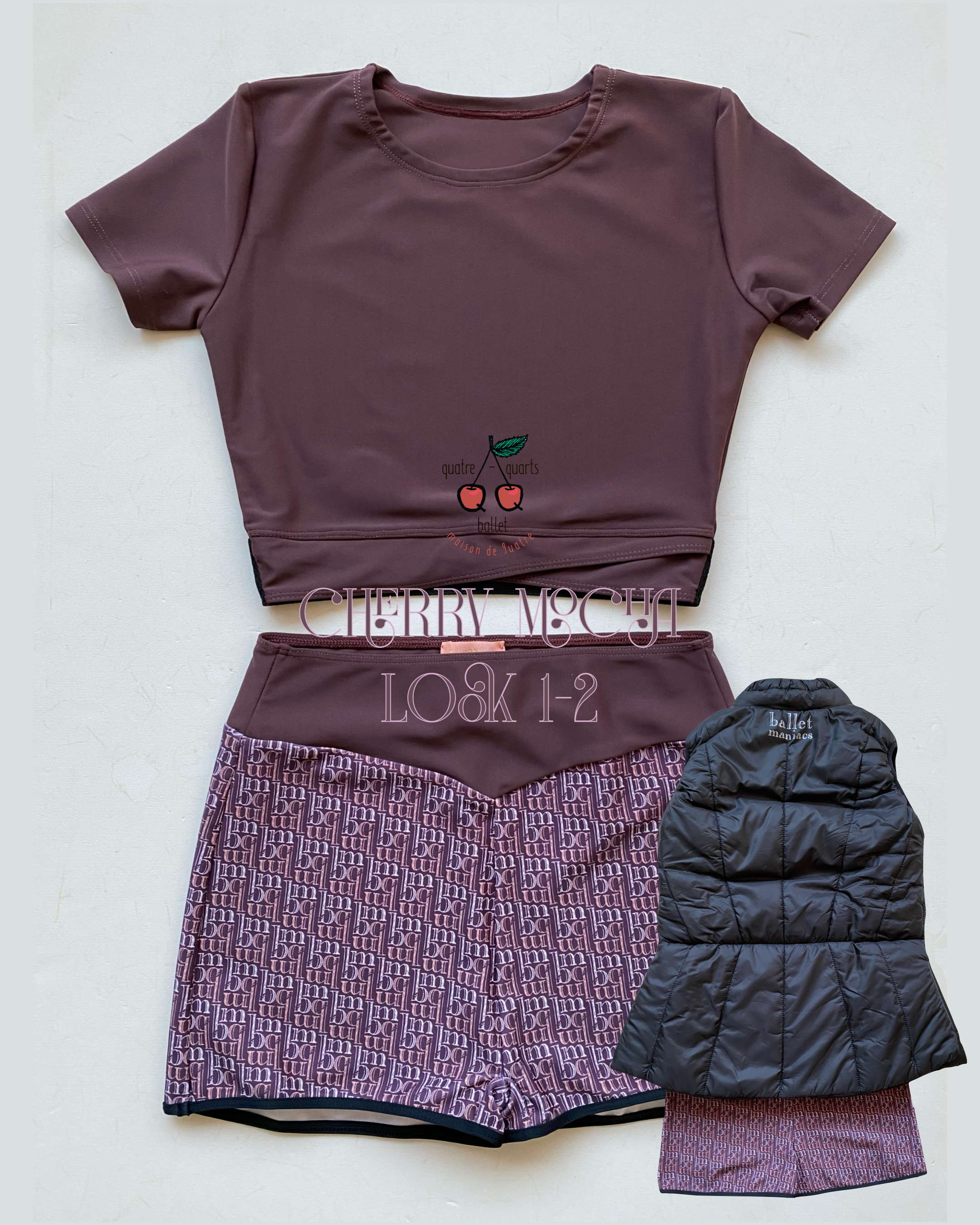 Shorts | Cherry mocha Monogram