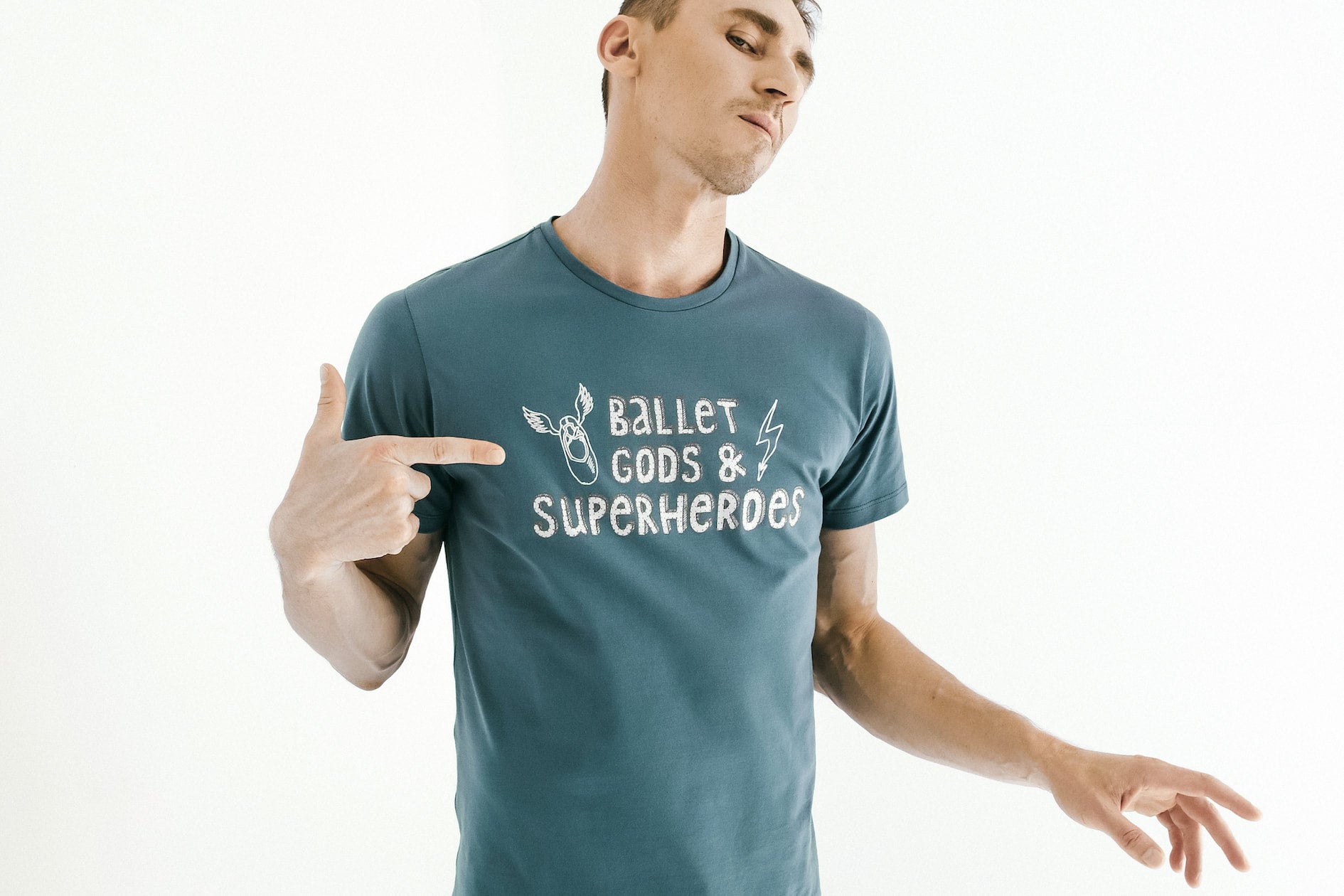 Male T-shirt Ballet Gods & Superheroes Thundercloud