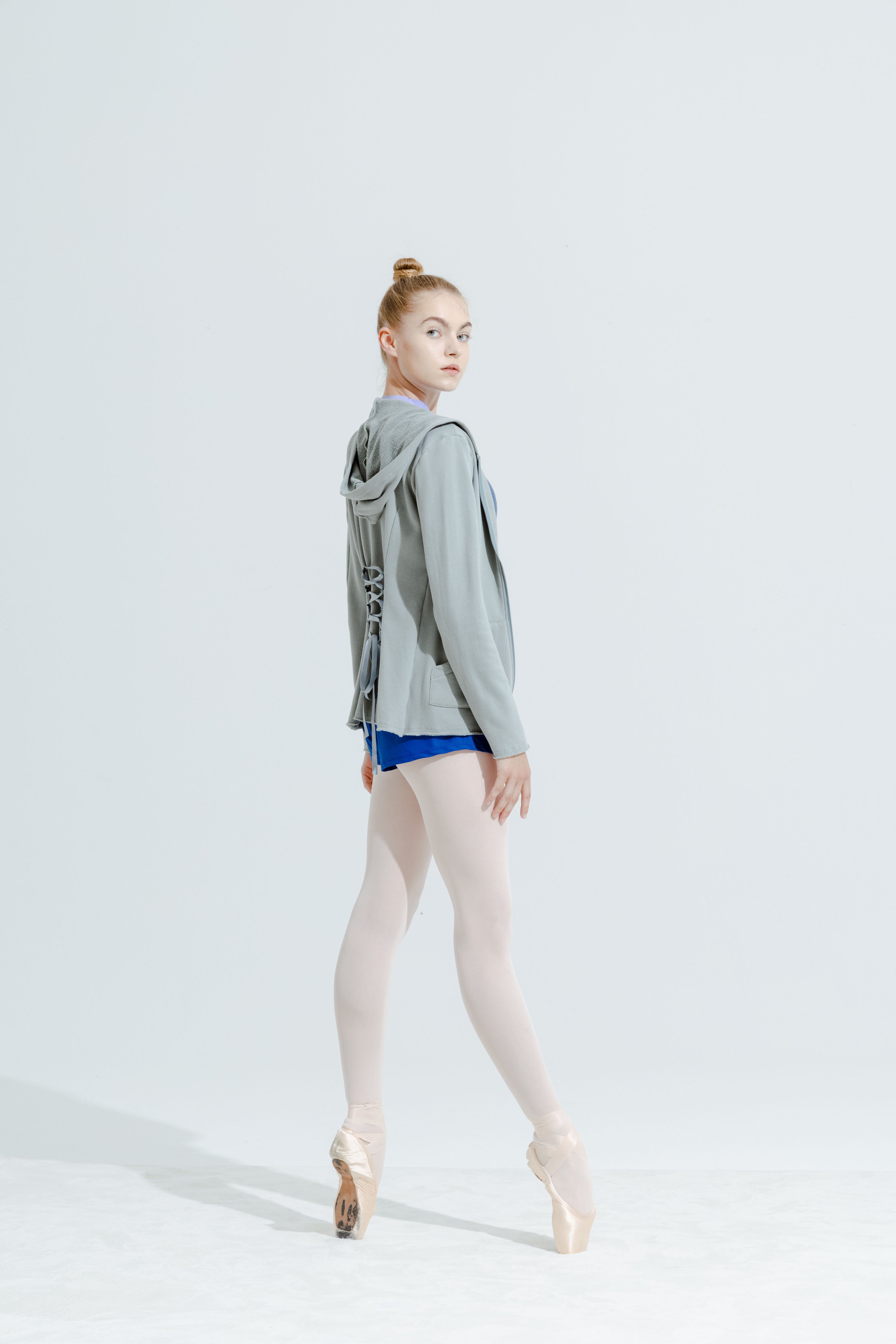 ORGANIC COTTON LACED HOODIE | SAUGE
