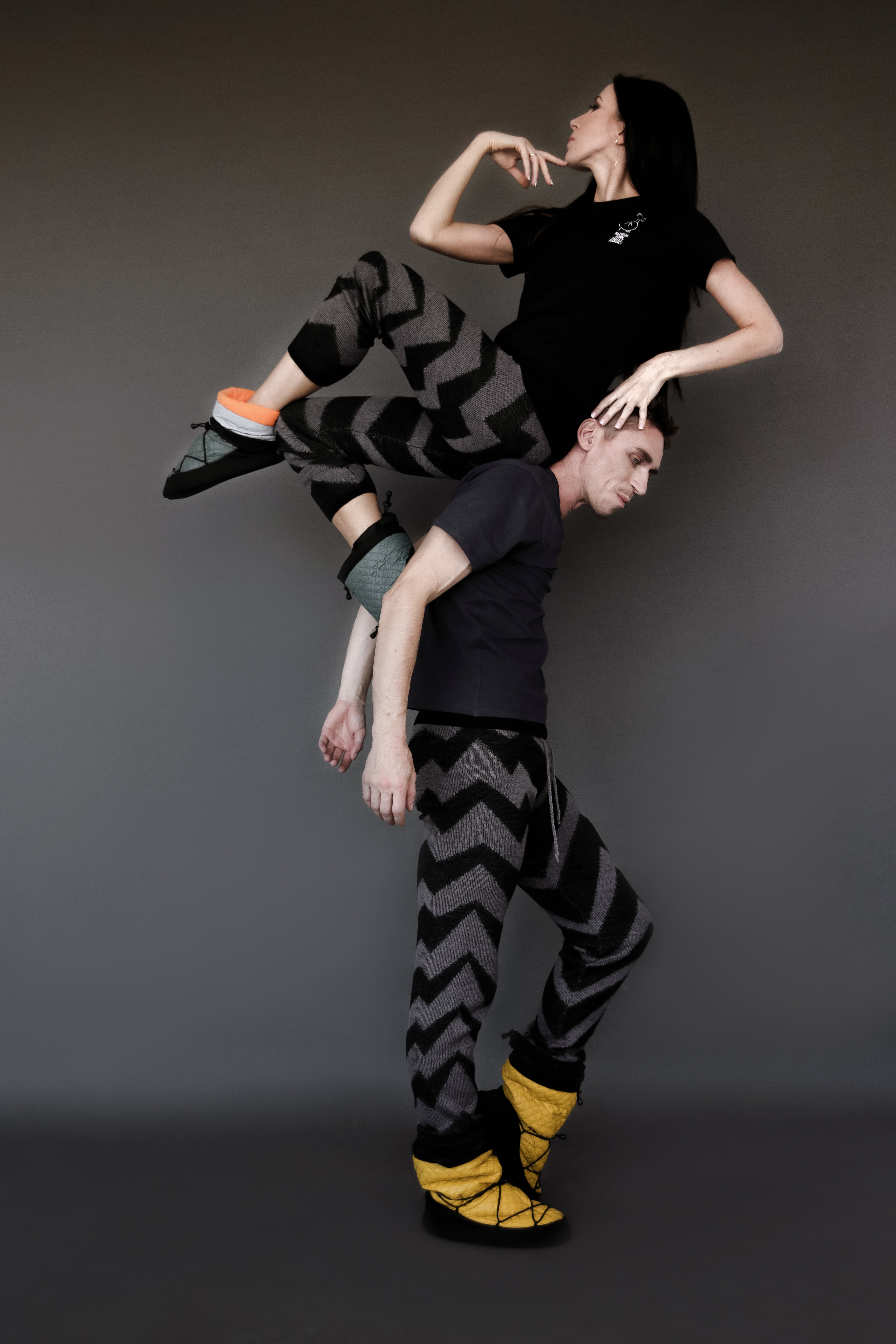 Transformer booties Mustard by Igor Kolb