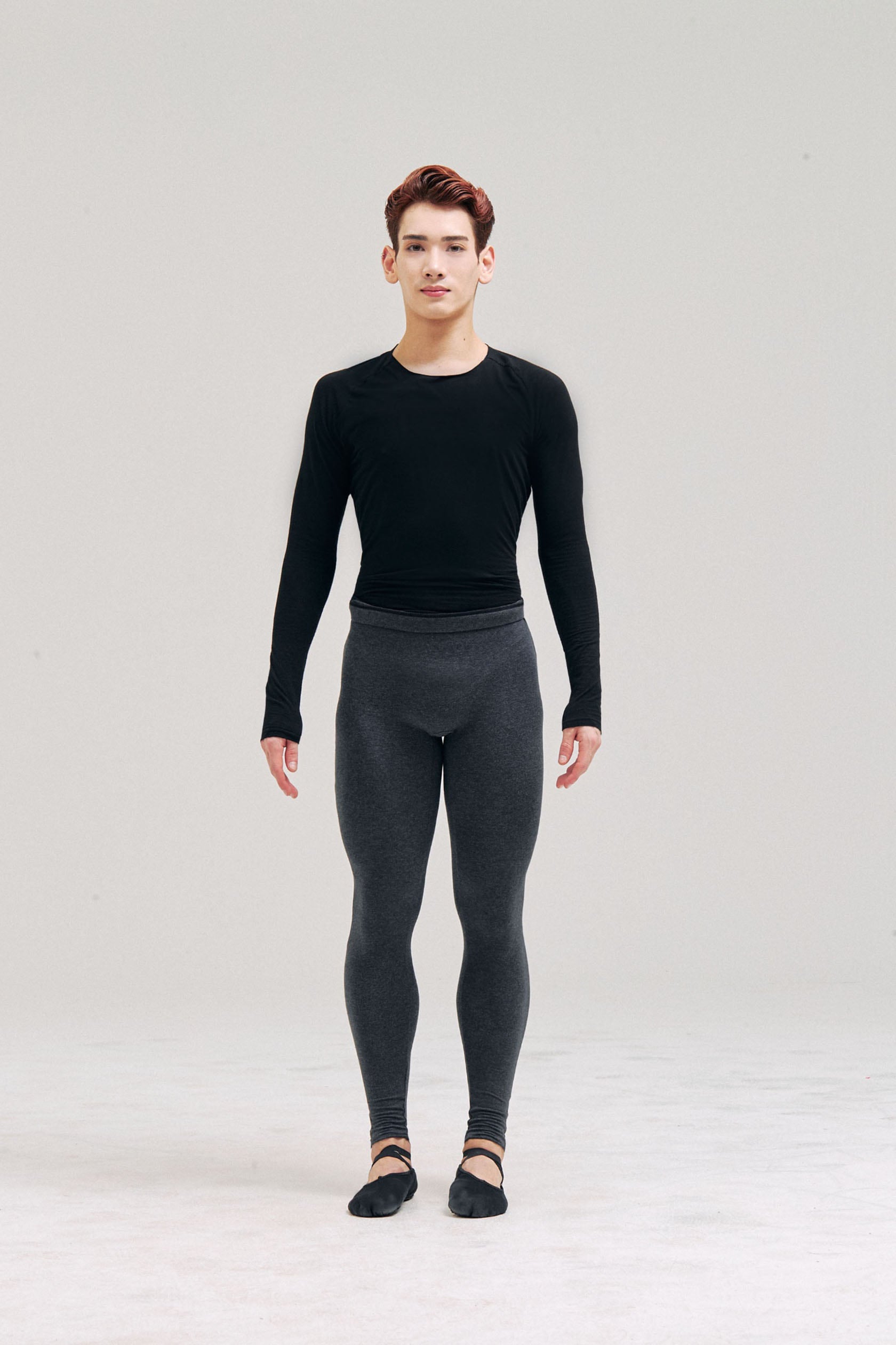 MEN ORGANIC COTTON LEGGINGS - ANTHRACITE