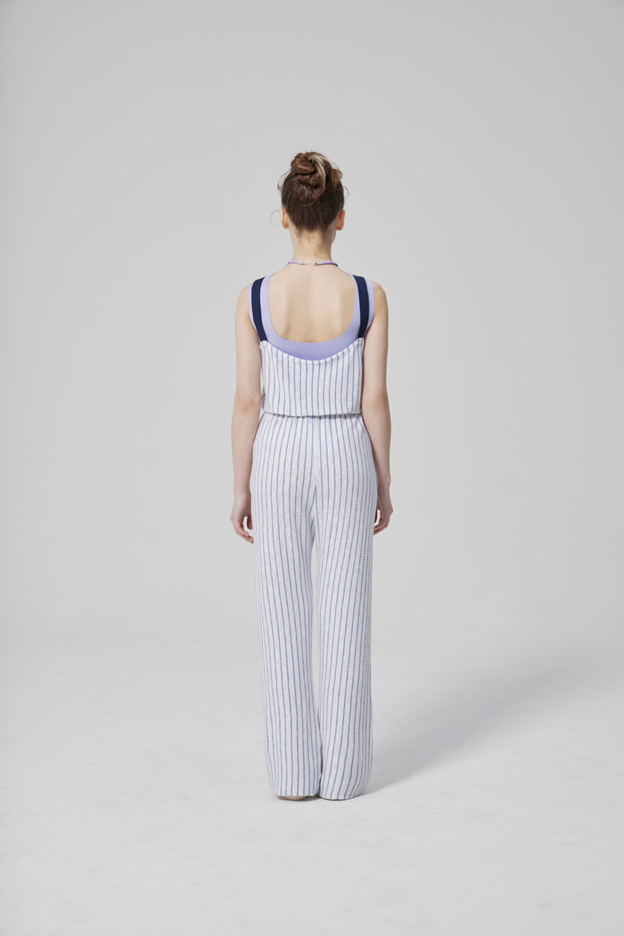 MODAL® LONG ROMPER | STRIPED BLUE