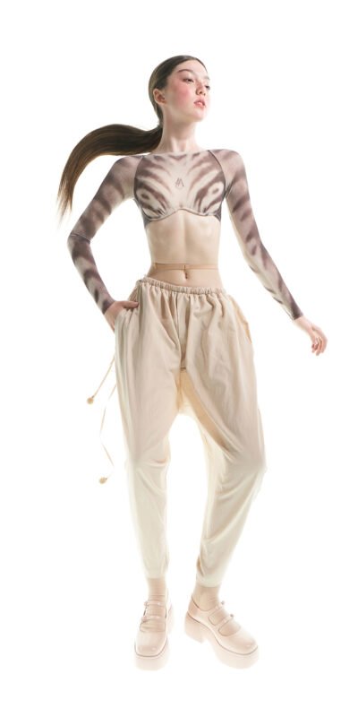 CROOKED – boyfriend baggy pants – nude