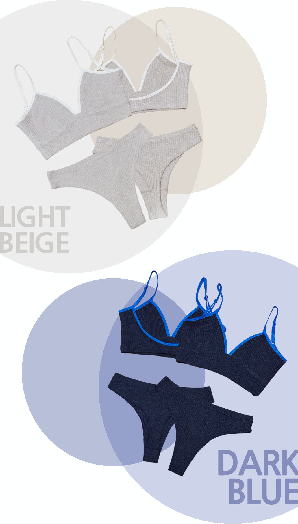 MODAL® bralette set | Beige or Blue