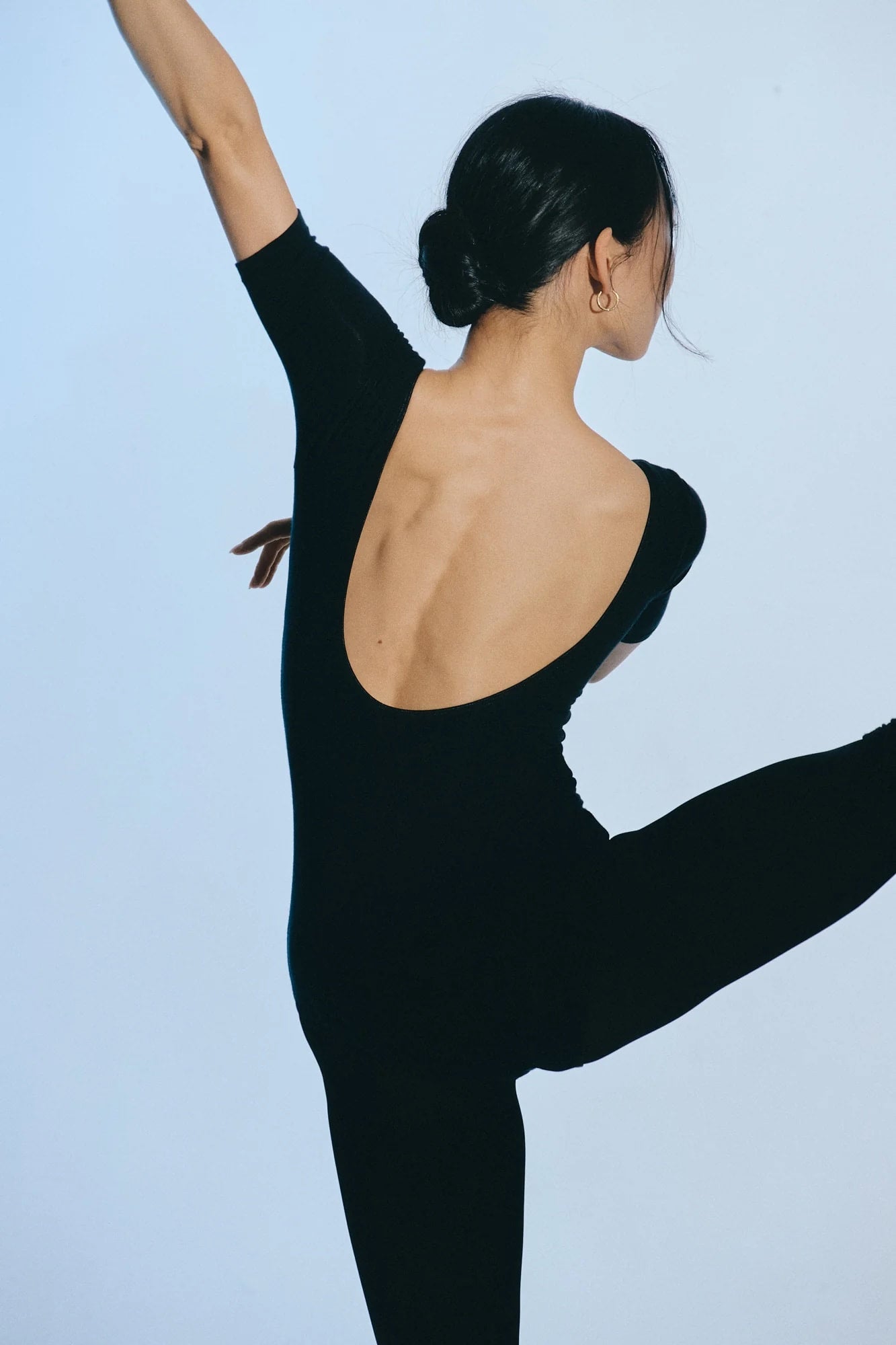 TENCEL™ Sleeved leotard | Black
