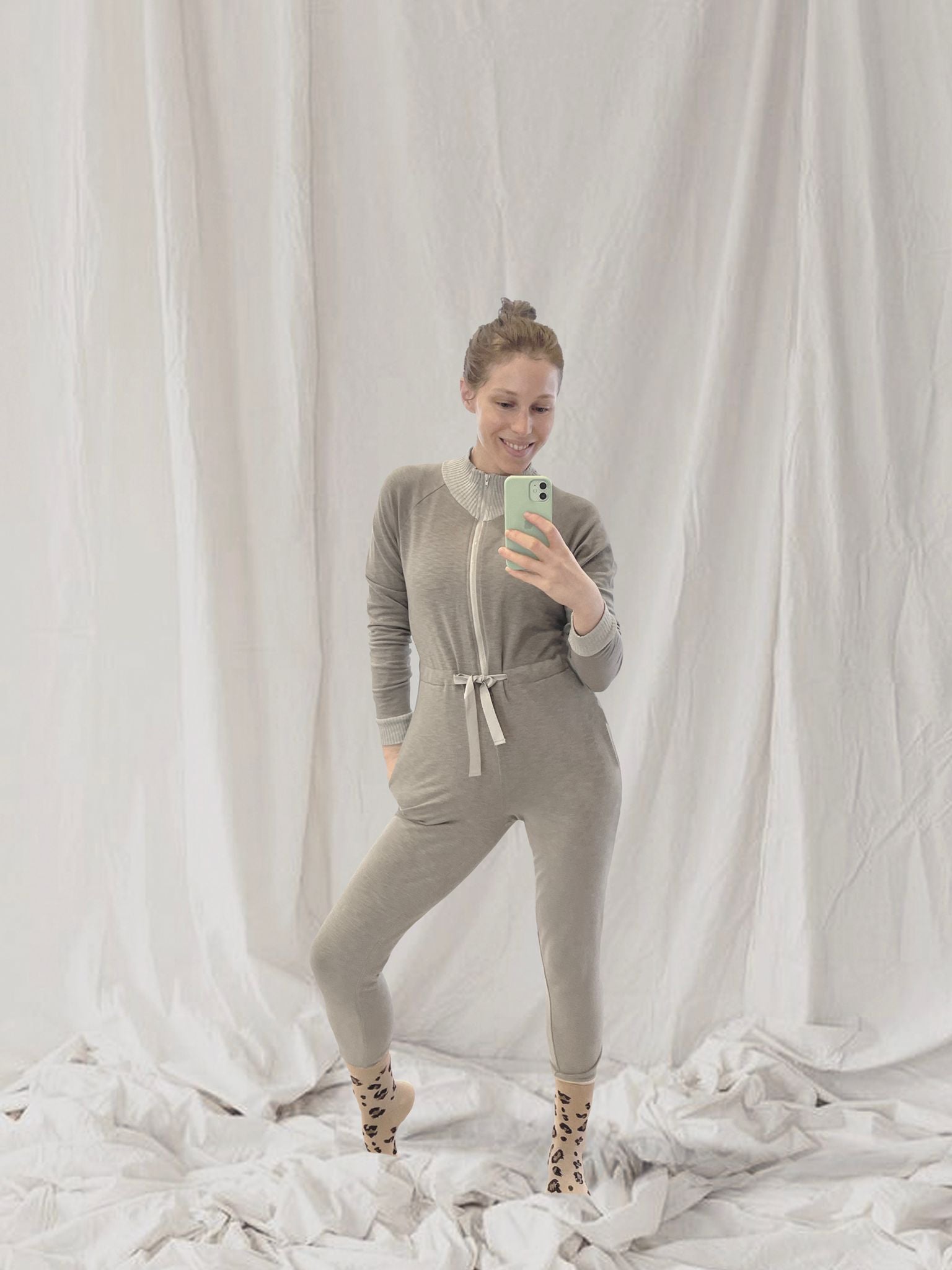 MODAL® FITTED JUMPSUIT | ASH BROWN
