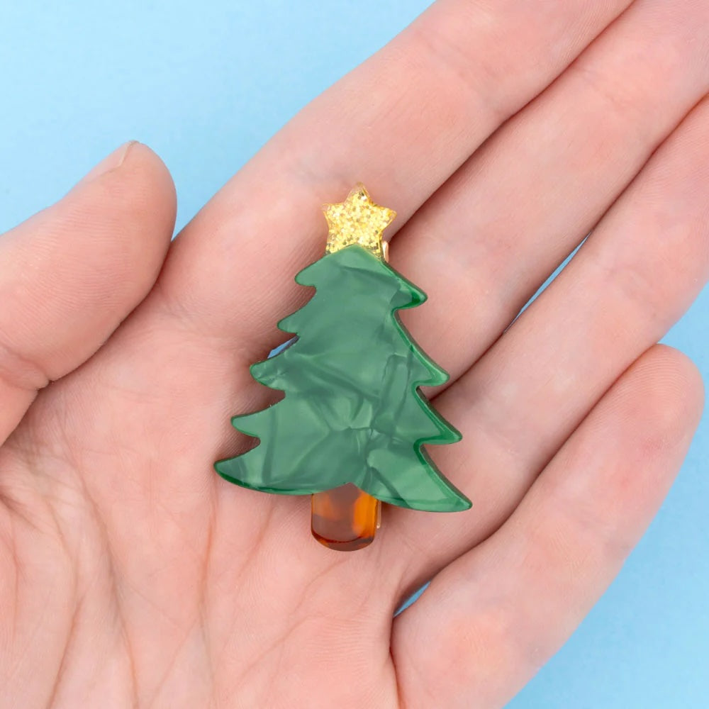 CHRISTMAS TREE HAIR CLIP