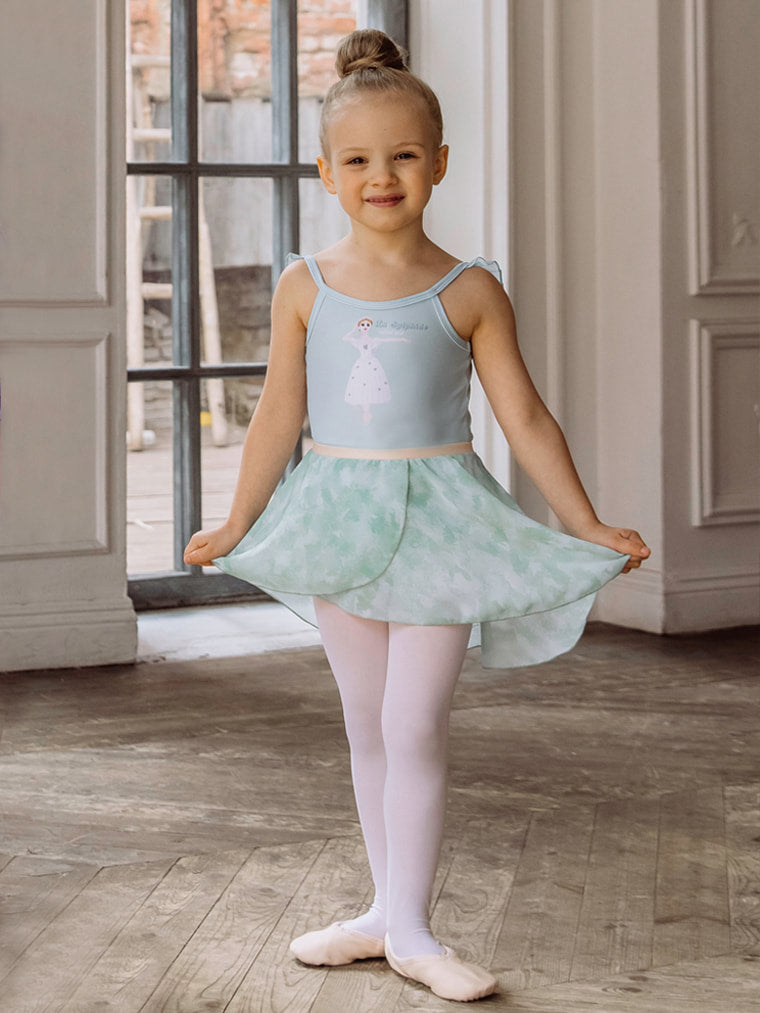 Girls tunique-skirt mini | Pastel green