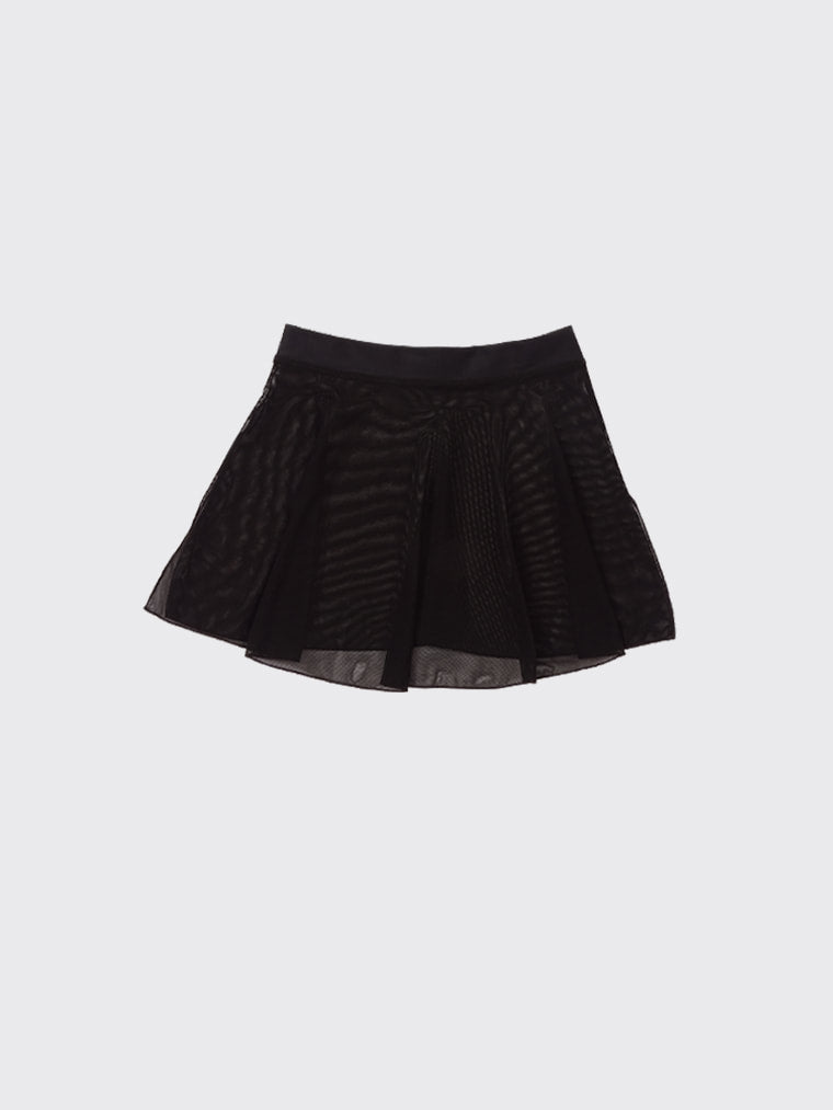 Girls tunique-skirt mini with slits | Black