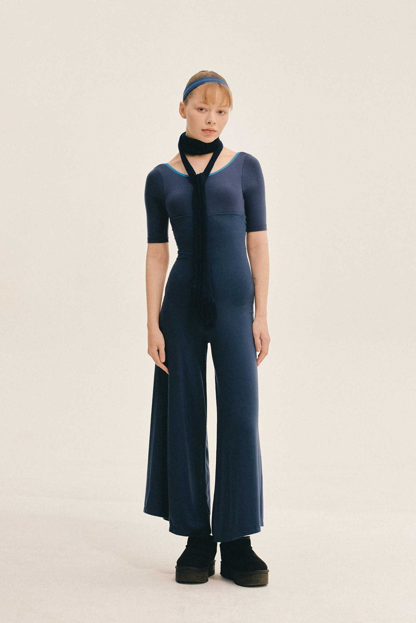 TENCEL™ Sleeved leotard | Navy