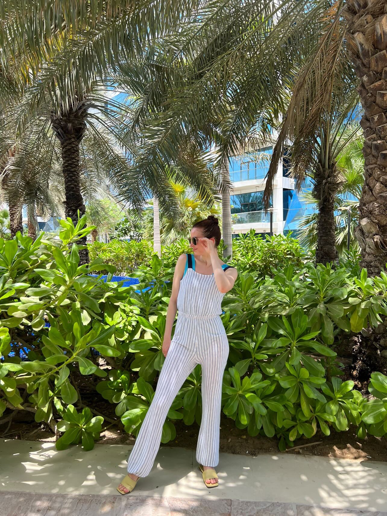 MODAL® LONG ROMPER | STRIPED BLUE
