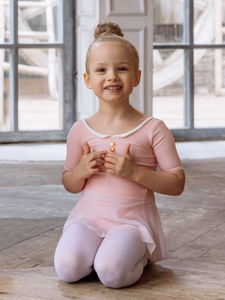 Montpensier girls leotard | Pink peach