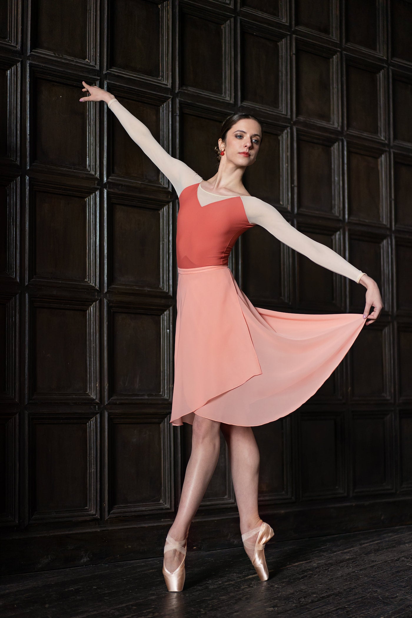Tunique-skirt midi | Juicy peach