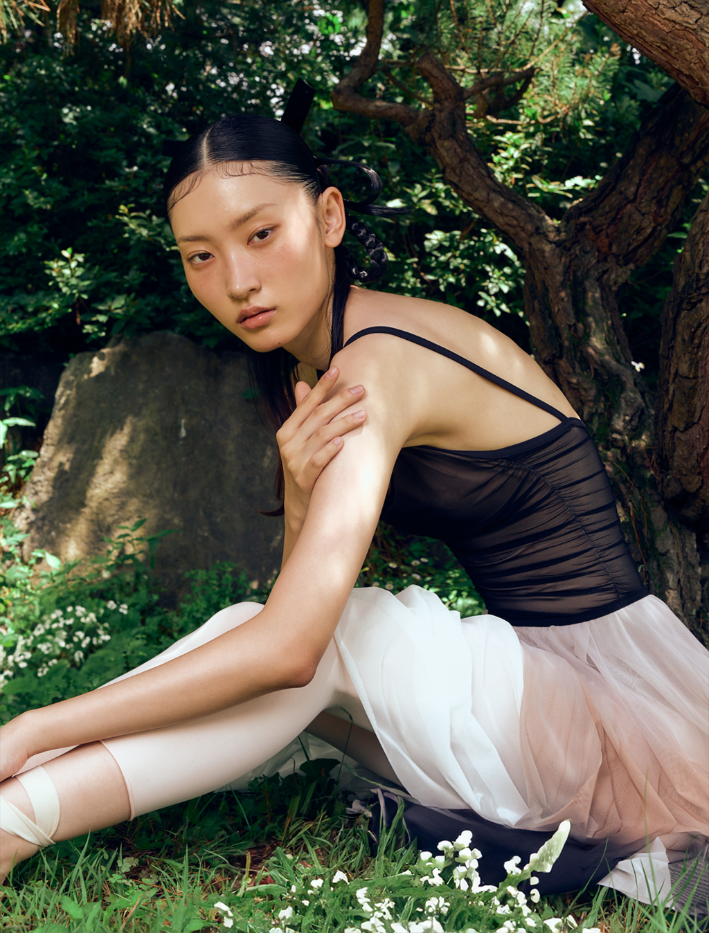 ThirdSkin Mesh-Draped Veil LT | Cloud