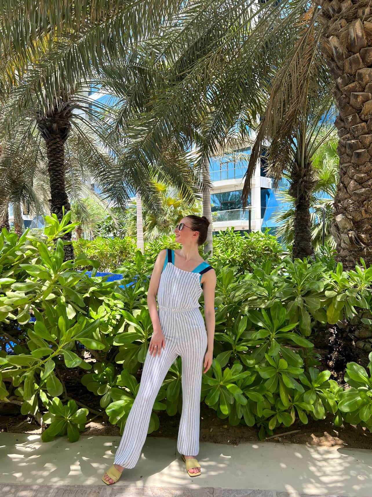 MODAL® LONG ROMPER | STRIPED BLUE