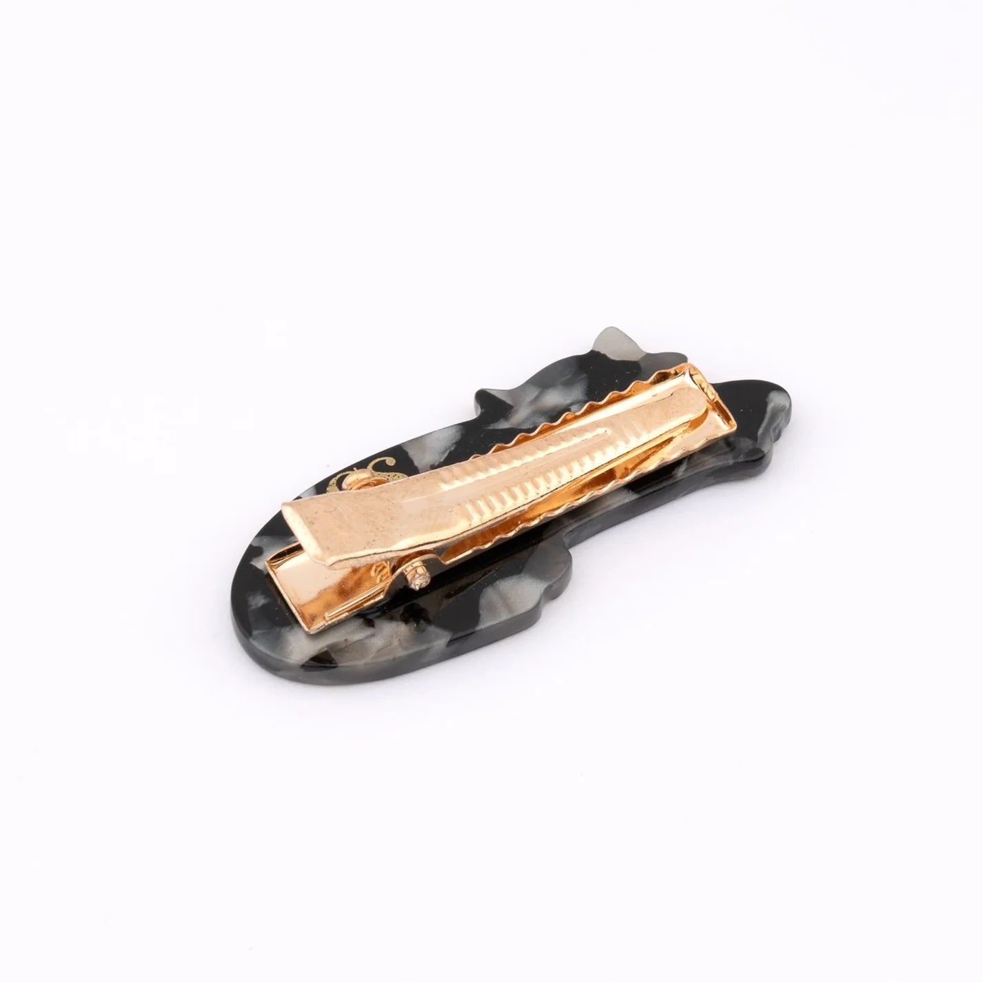 BLACK CAT HAIR CLIP