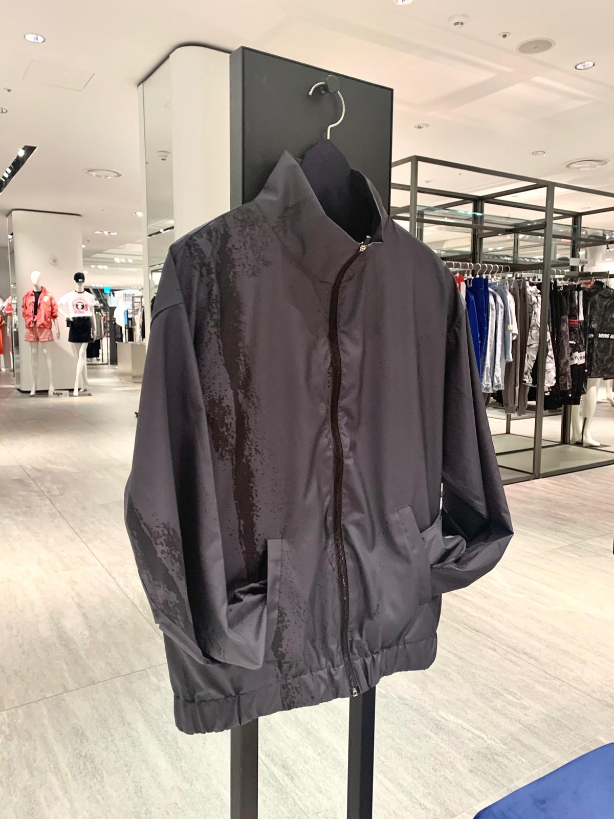 PRINTED RECYCLED POLYESTER JACKET | DARK ICE