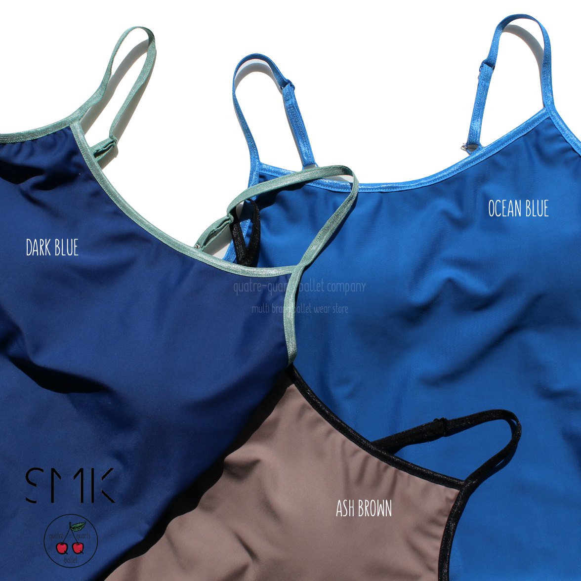 ECONYL® THIN STRAPS LEOTARD with Bra pad | DARK BLUE