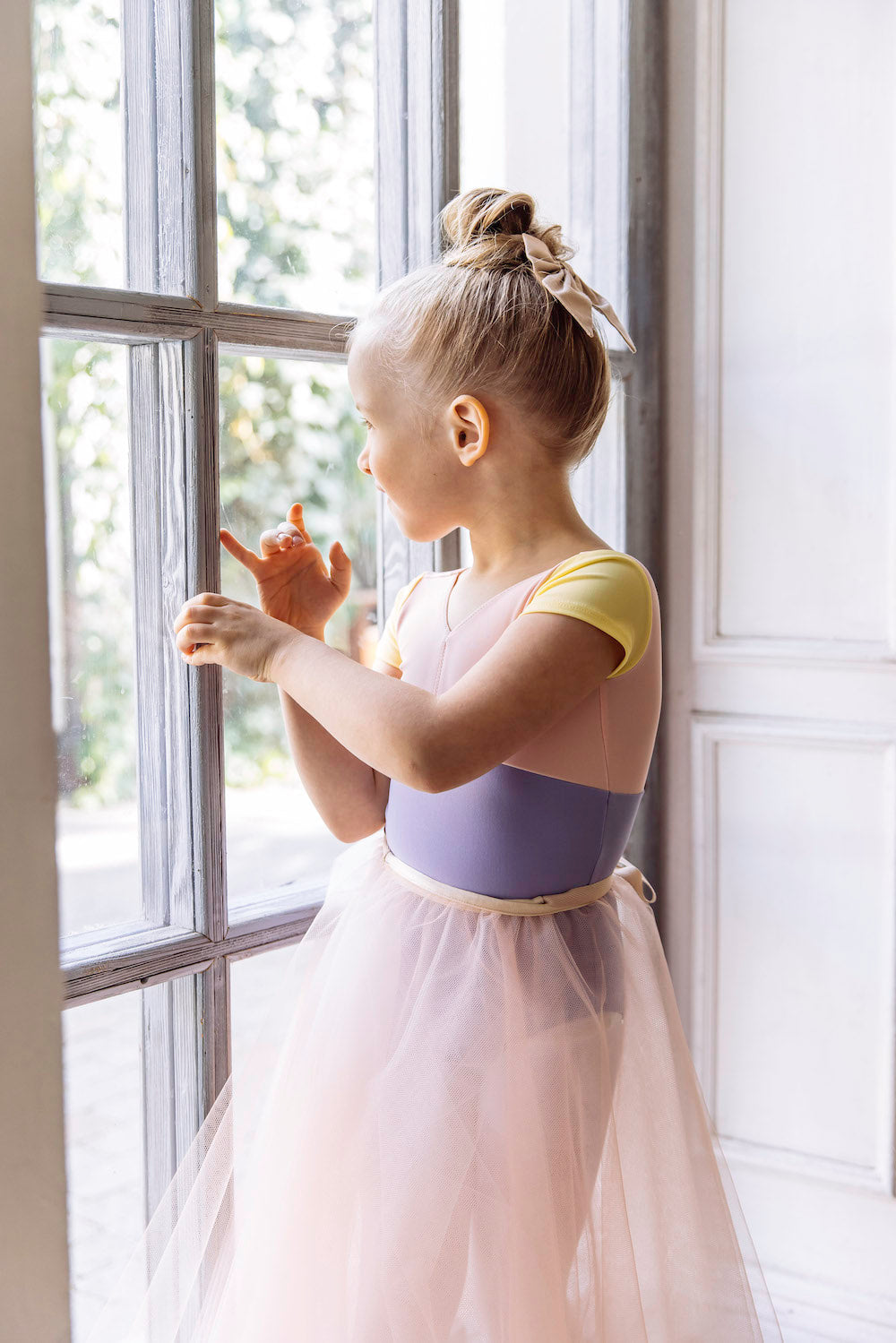 Petite Etoile tricolor girls leotard