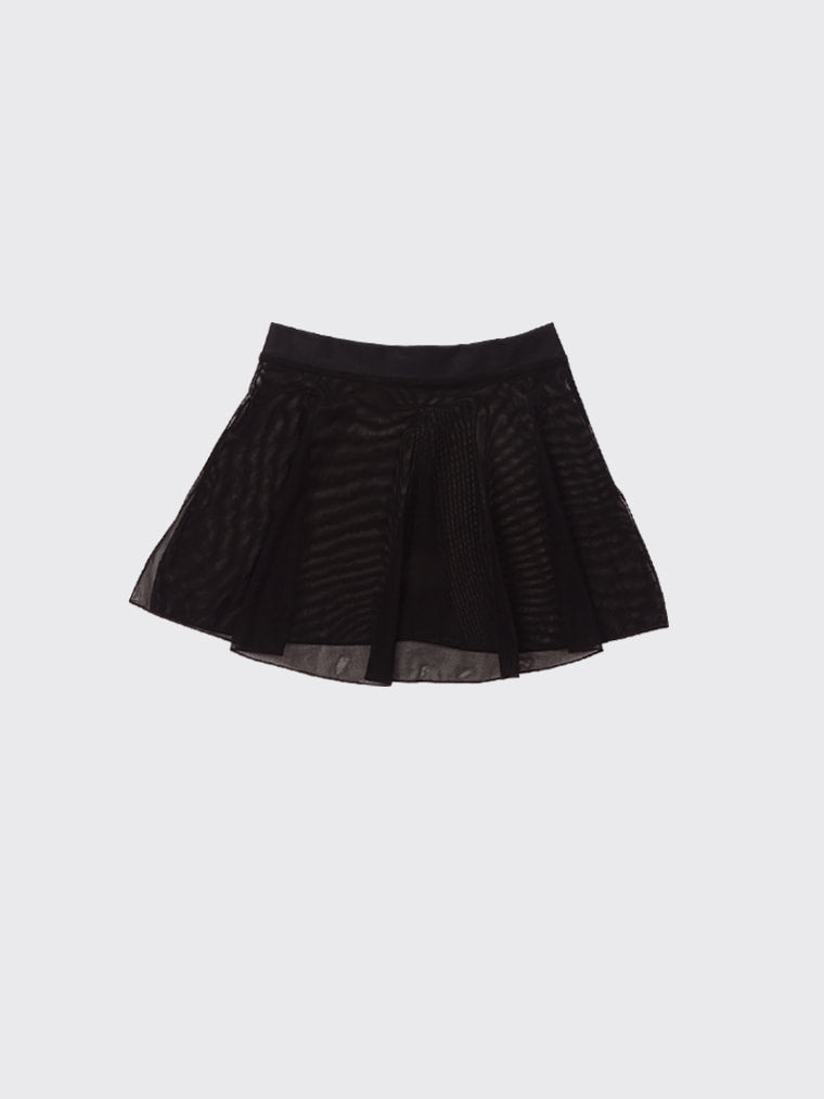 Girls tunique-skirt mini with slits | Black