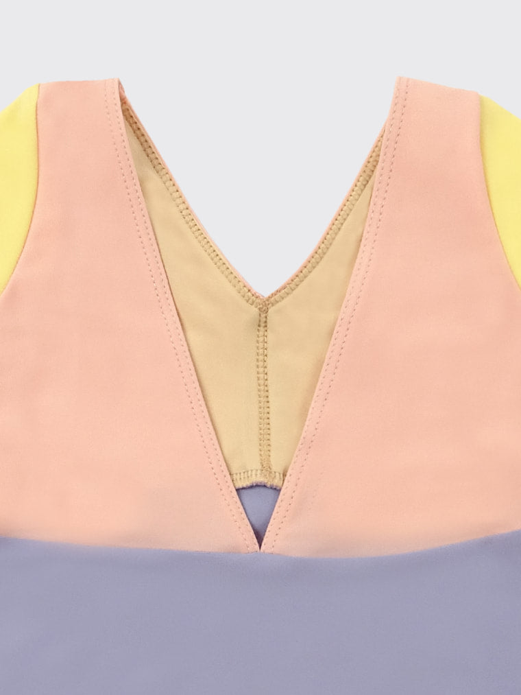 Petite Etoile tricolor girls leotard