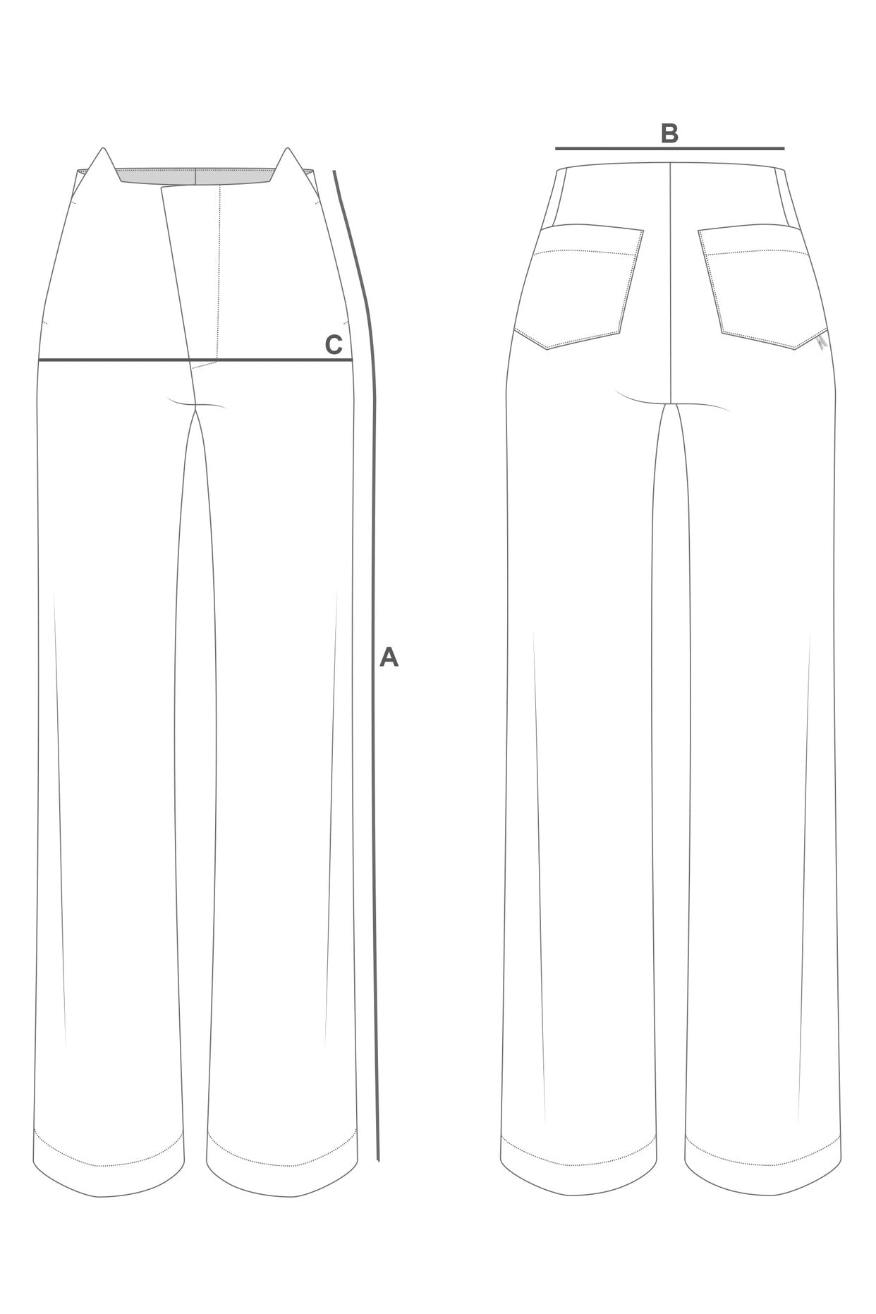 CAT scratched – flare jeans with ears – baby blue