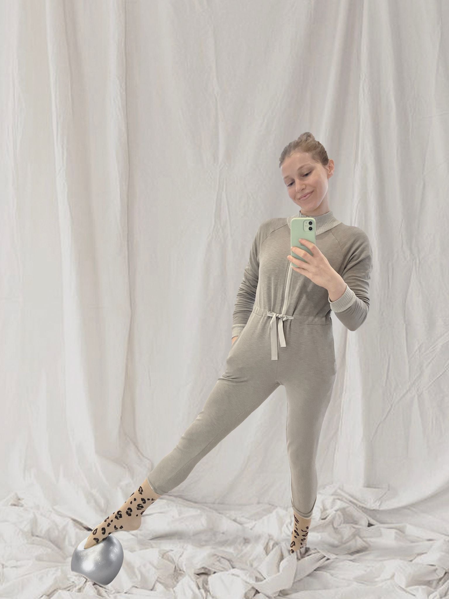 MODAL® FITTED JUMPSUIT | ASH BROWN