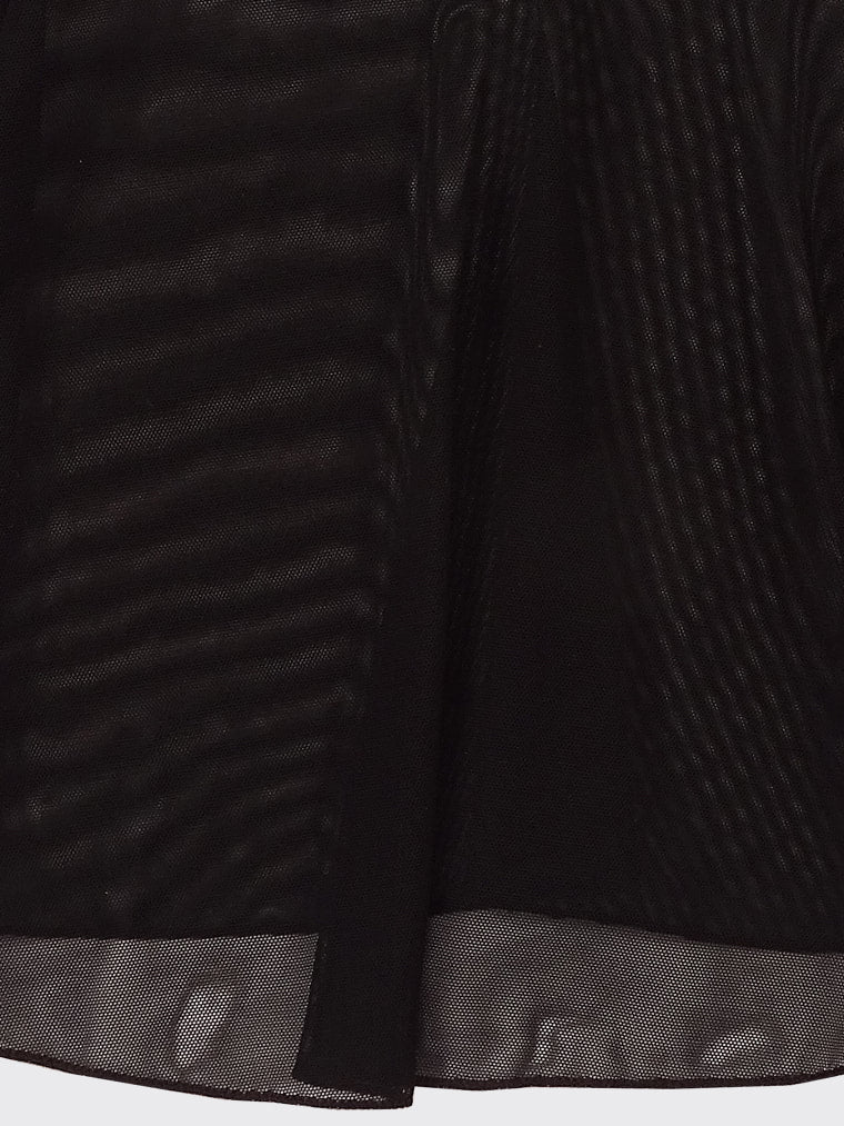 Girls tunique-skirt mini with slits | Black