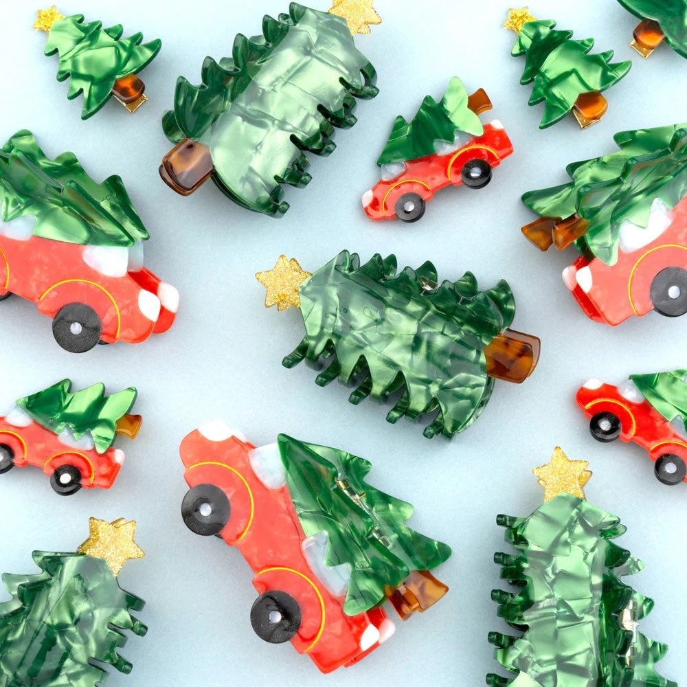 CHRISTMAS CAR HAIR CLAW