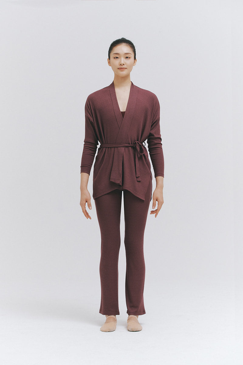 MODAL® SHORT GOWN AND PANTS SET - SHADOW