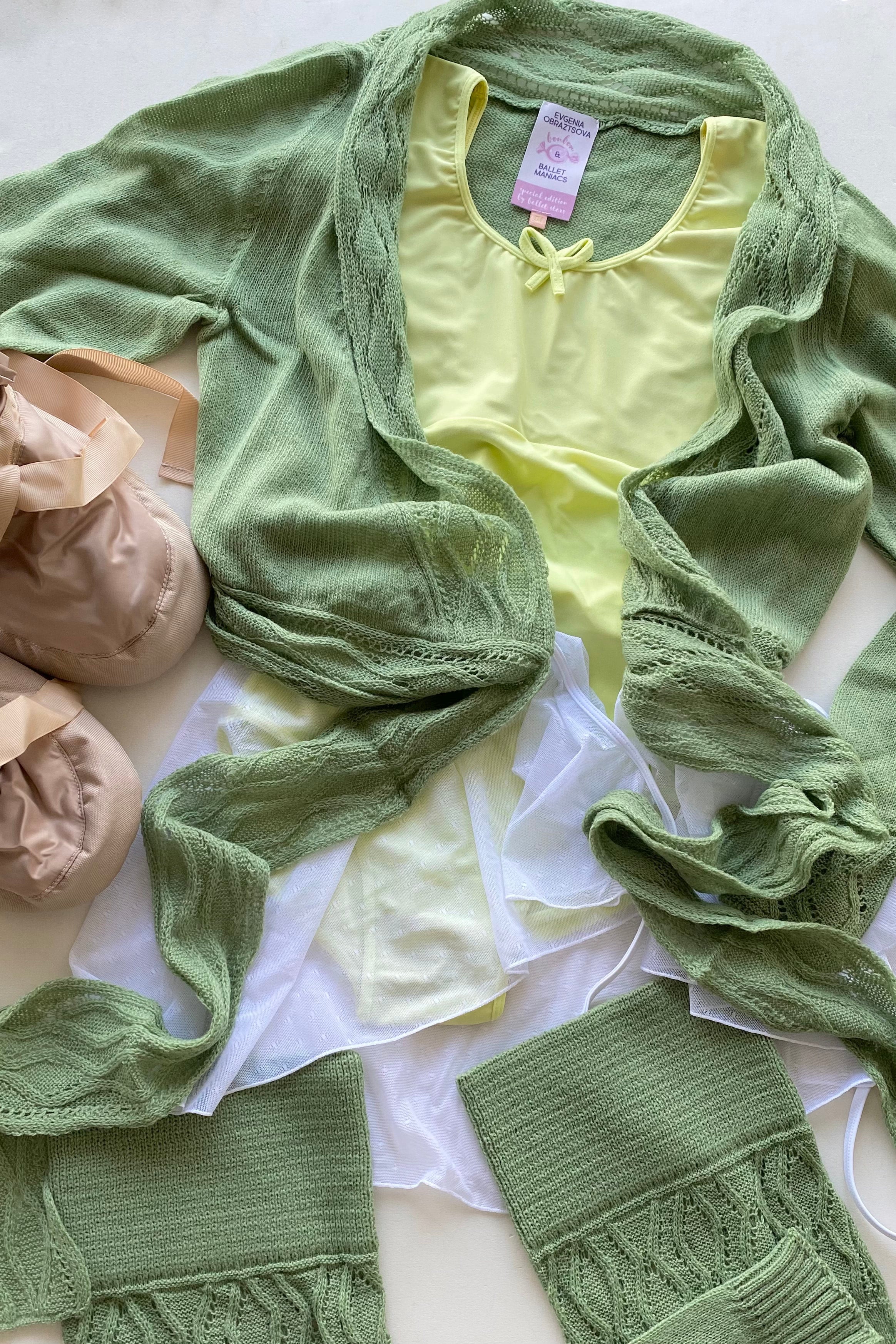 Cardigan by Evgenia Obraztsova Green Apple