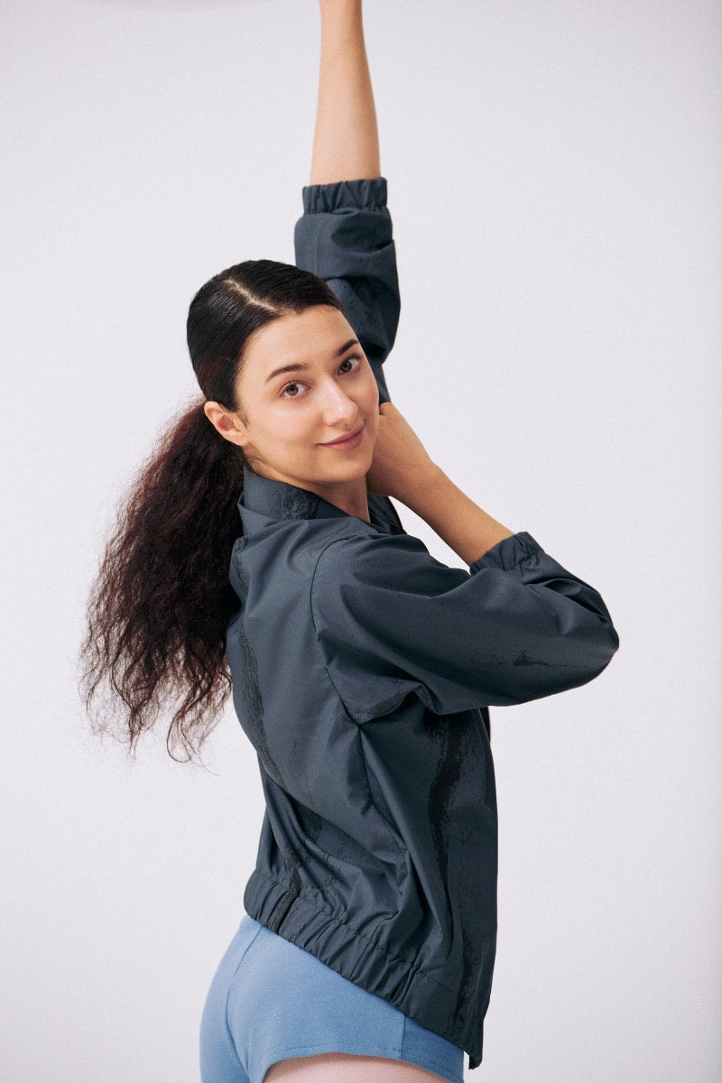 PRINTED RECYCLED POLYESTER JACKET | DARK ICE