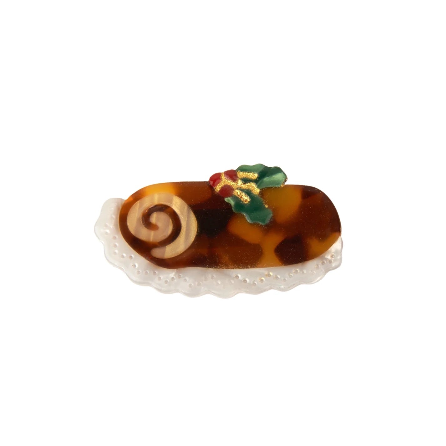 CHRISTMAS LOG CAKE HAIR CLIP