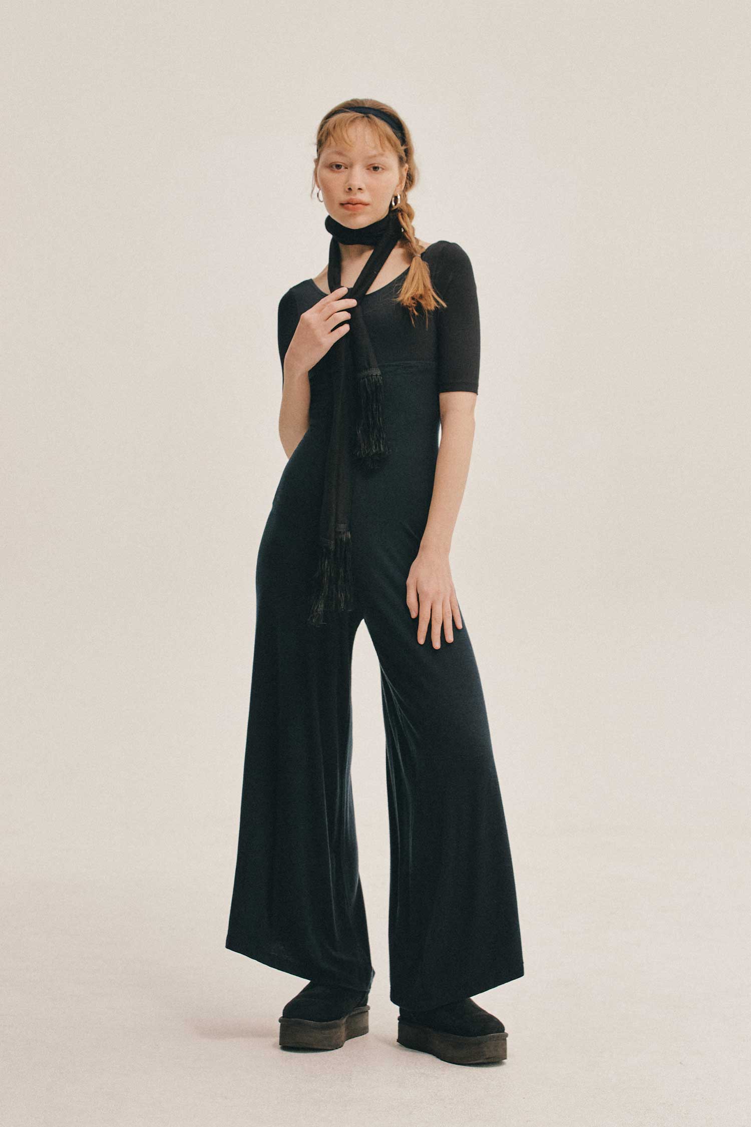 TENCEL™ Sleeved leotard | Black