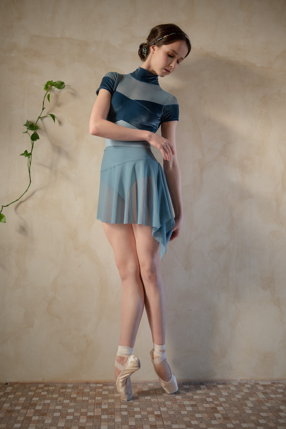 Unique-skirt mini | Iced turquoise