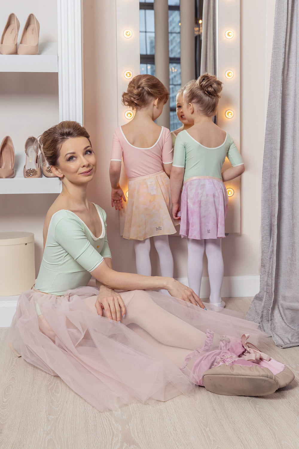 Montpensier girls leotard | Pink peach