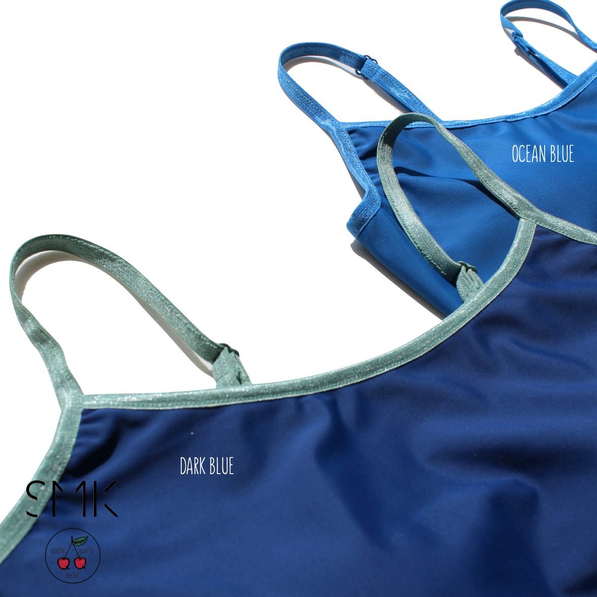 ECONYL® THIN STRAPS LEOTARD with Bra pad | DARK BLUE
