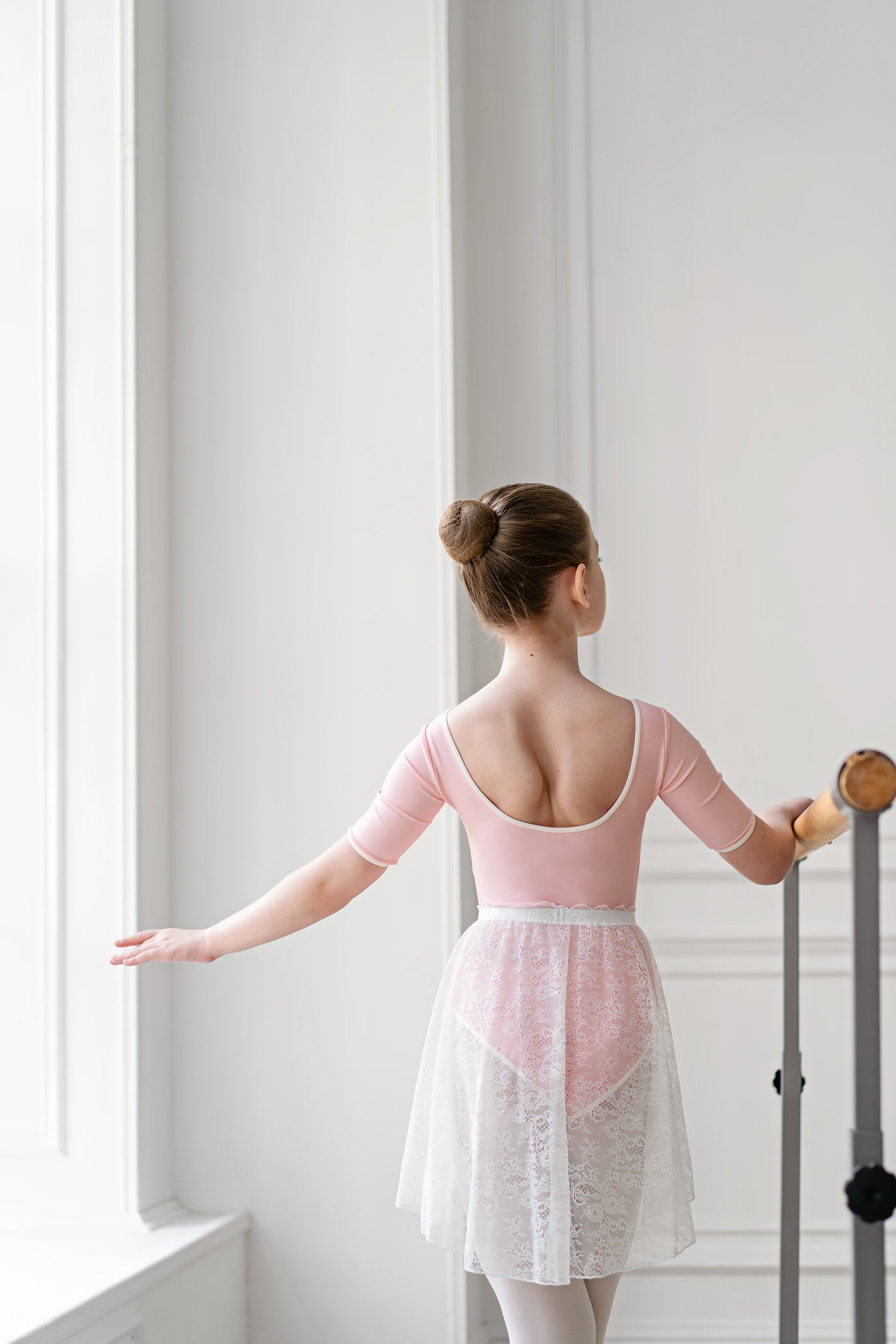 Montpensier girls leotard | Pink peach