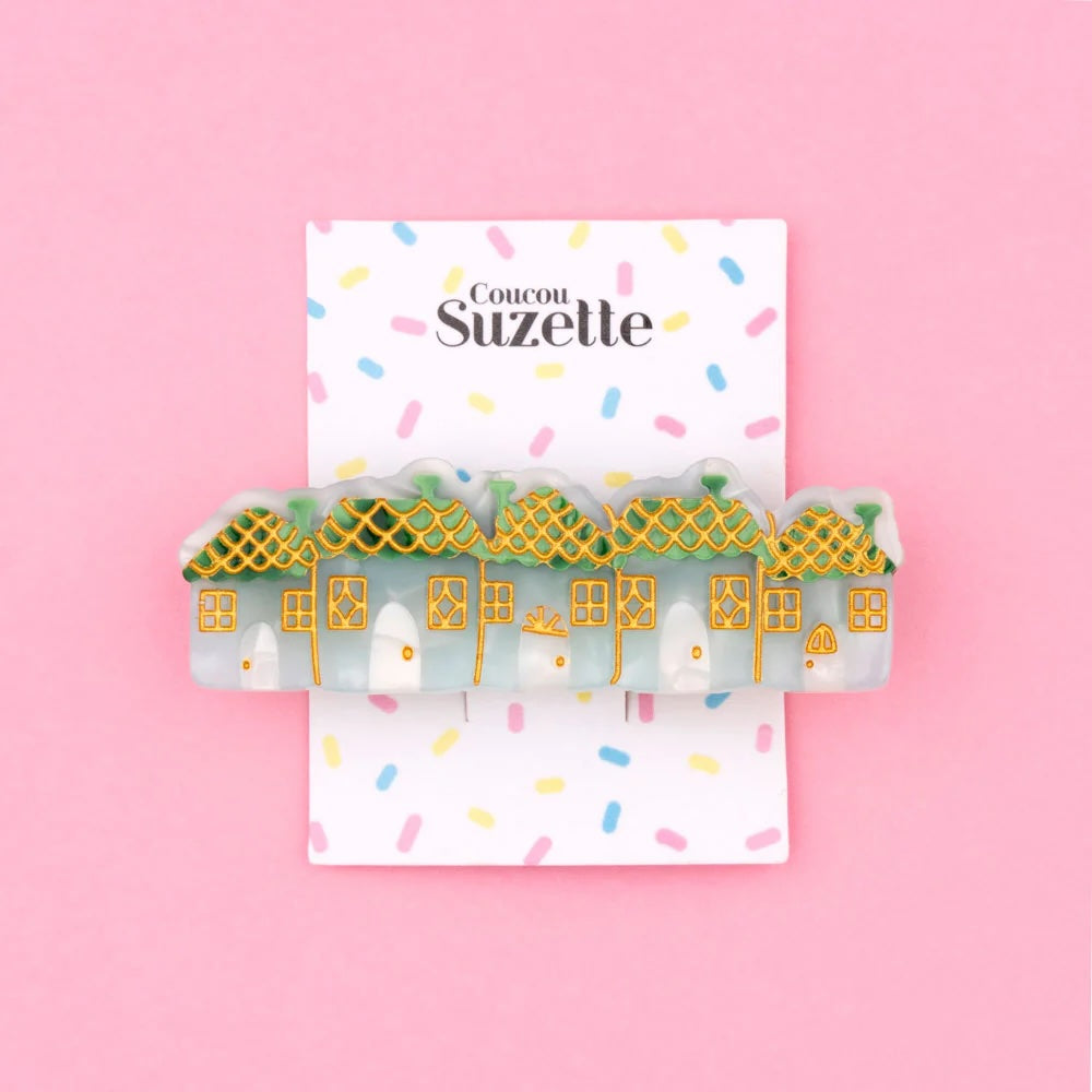 SNOWY TOWN HAIR CLIP
