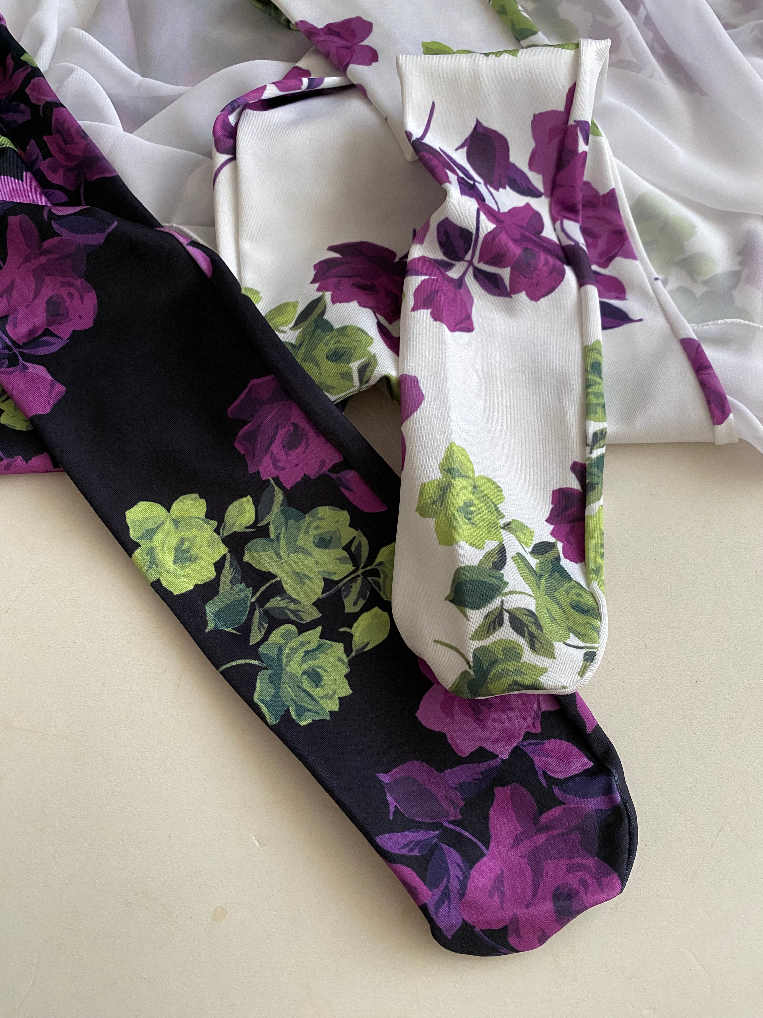 Lillo Tights | Black & White (Half/Half)