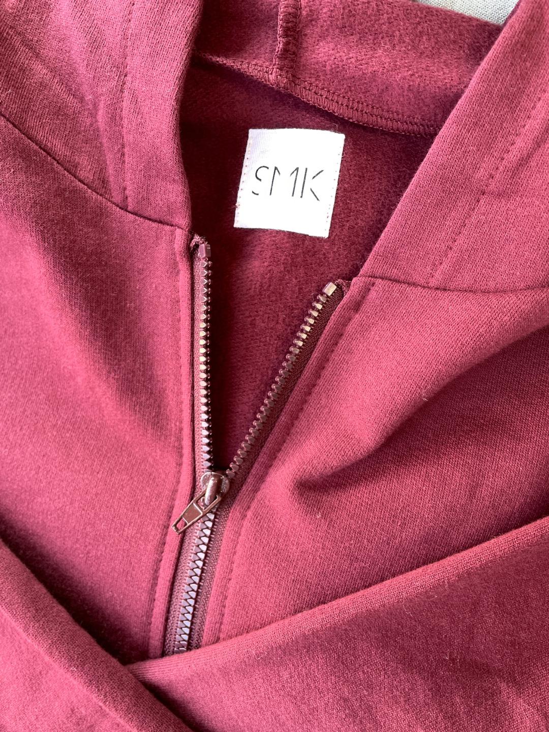 ORGANIC COTTON LACED HOODIE | BURGUNDY