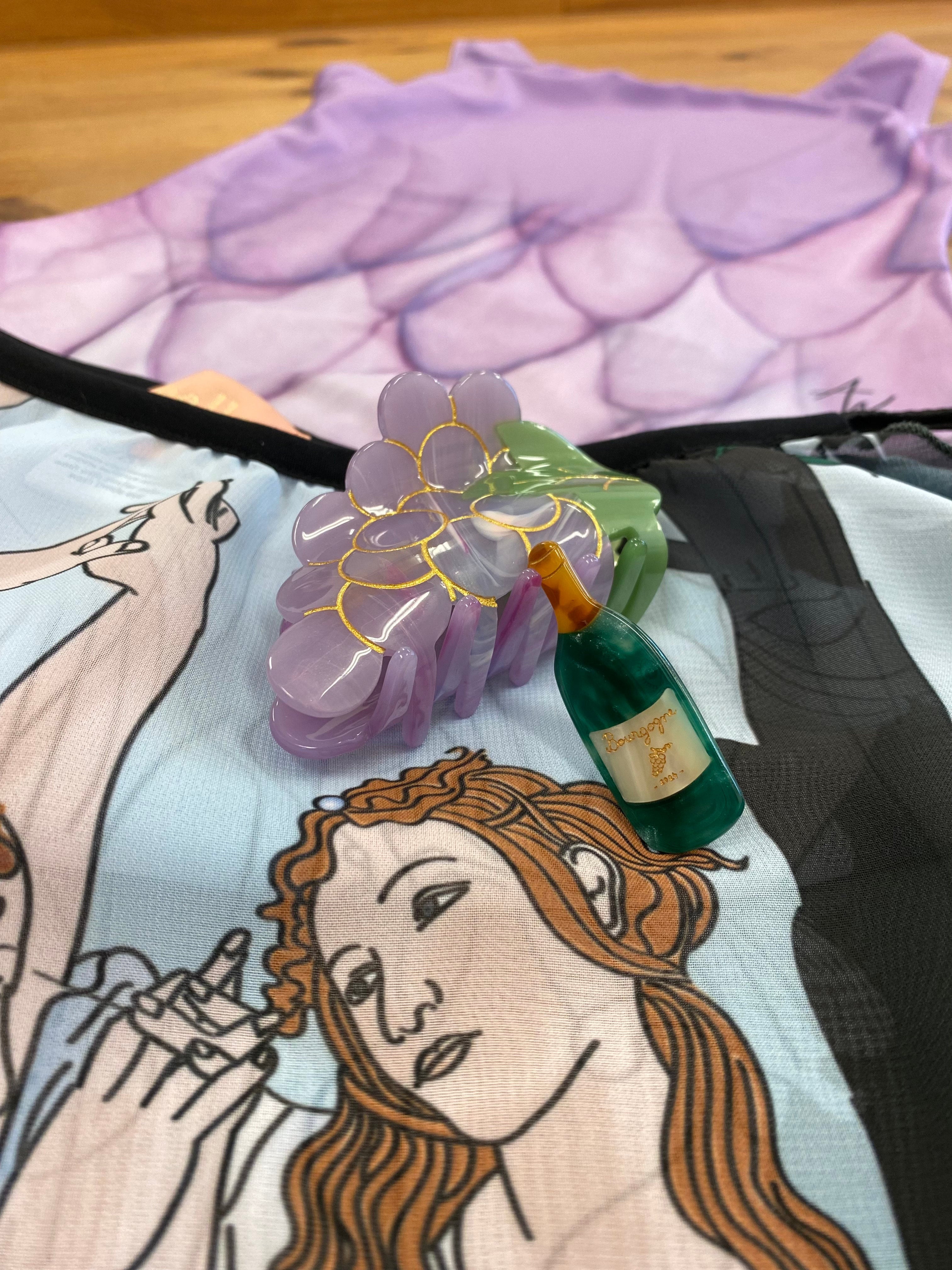 WINE HAIR CLIP