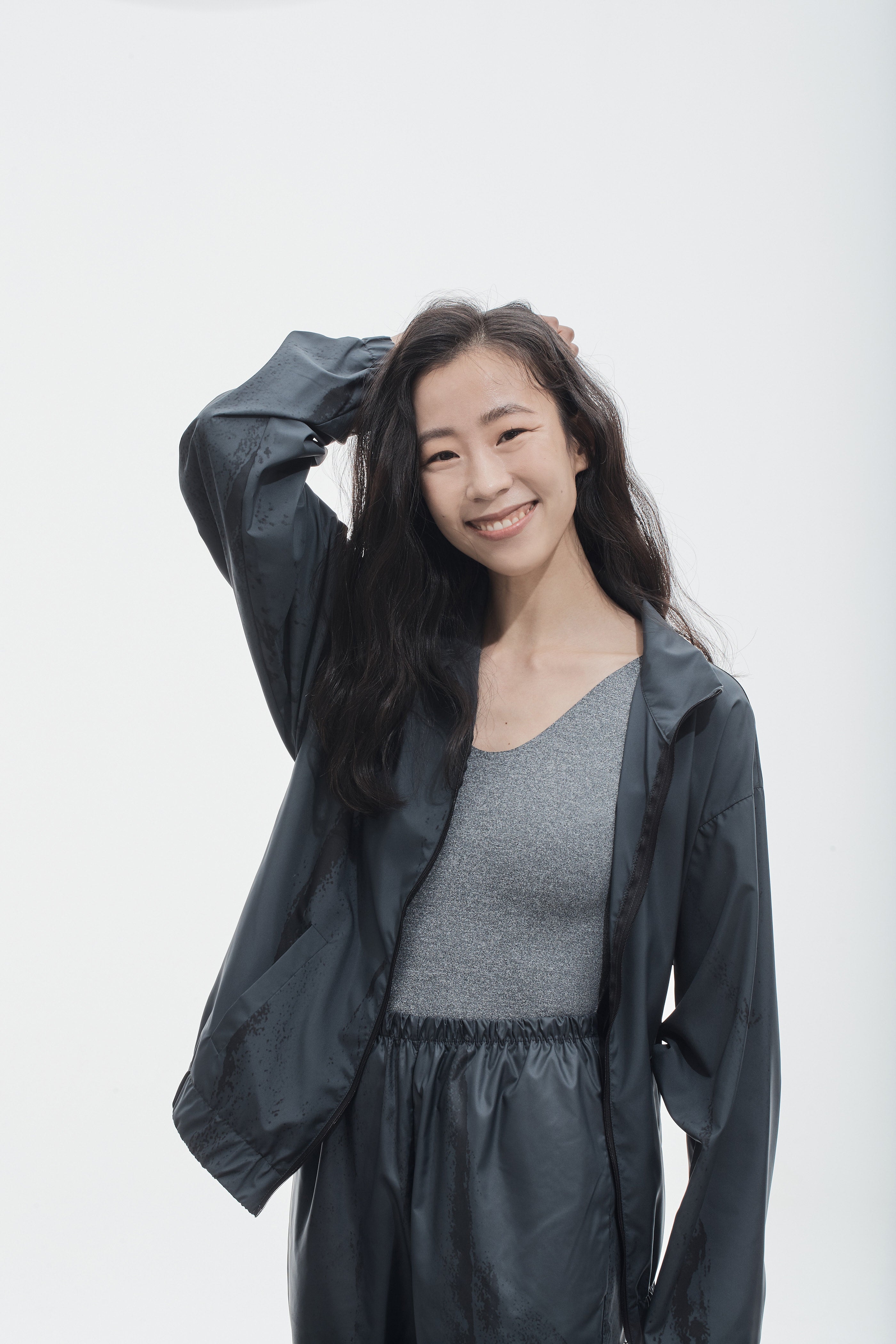 PRINTED RECYCLED POLYESTER JACKET | DARK ICE