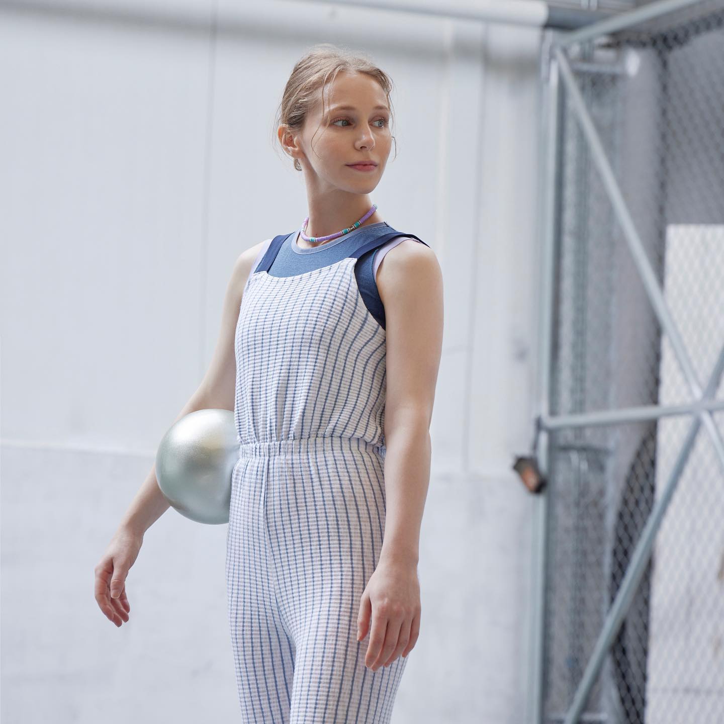 MODAL® LONG ROMPER | STRIPED BLUE