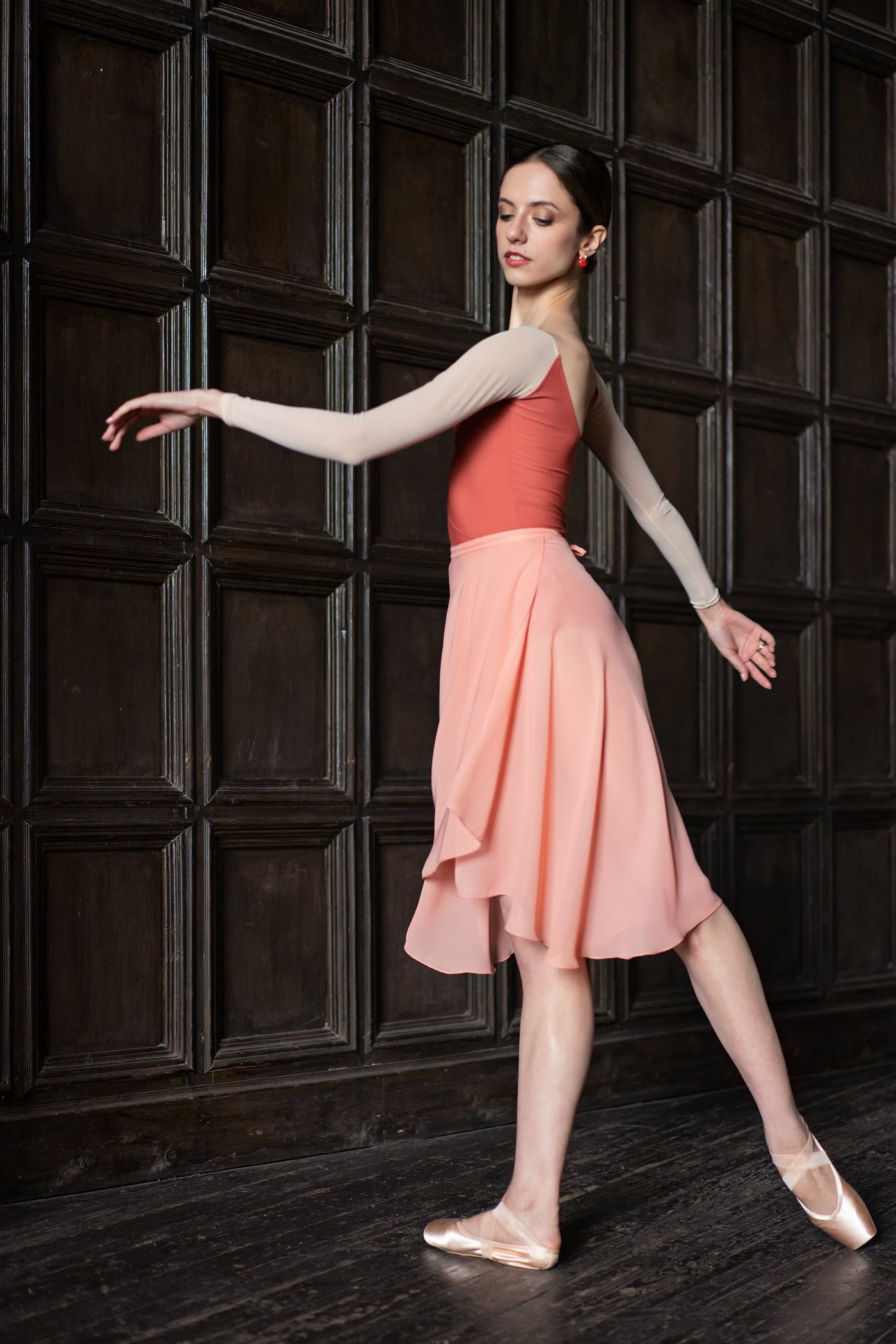 Tunique-skirt midi | Juicy peach