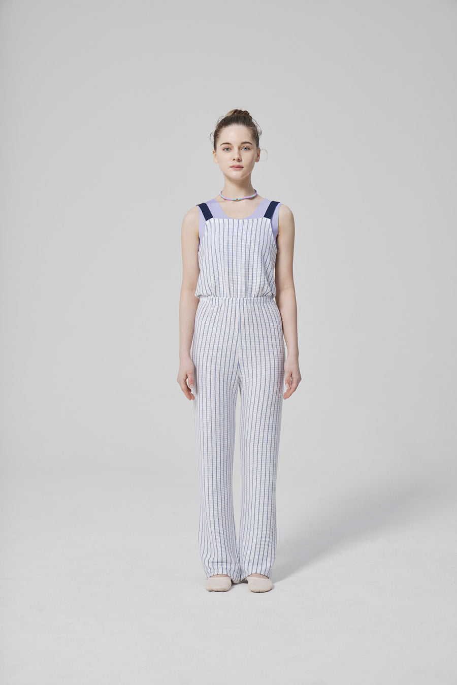 MODAL® LONG ROMPER | STRIPED BLUE