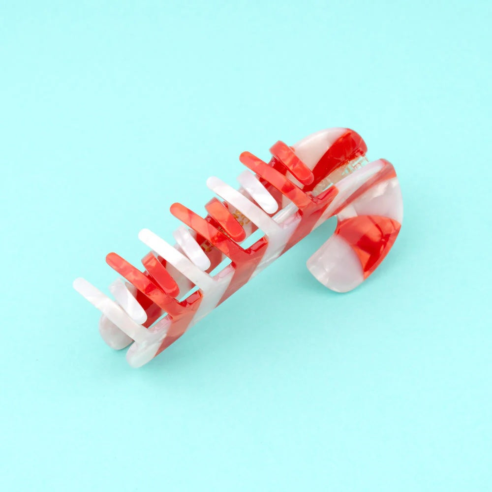 CANDY CANE HAIR CLAW