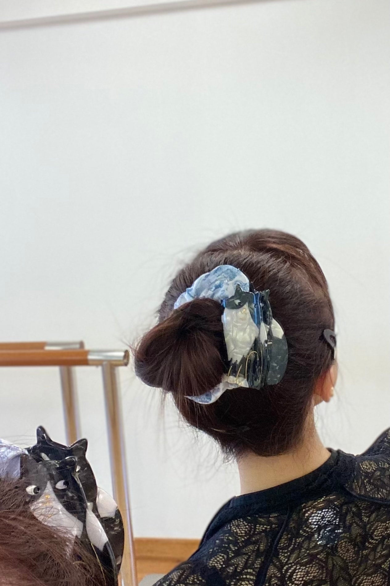 BLACK & WHITE CAT HAIR CLAW