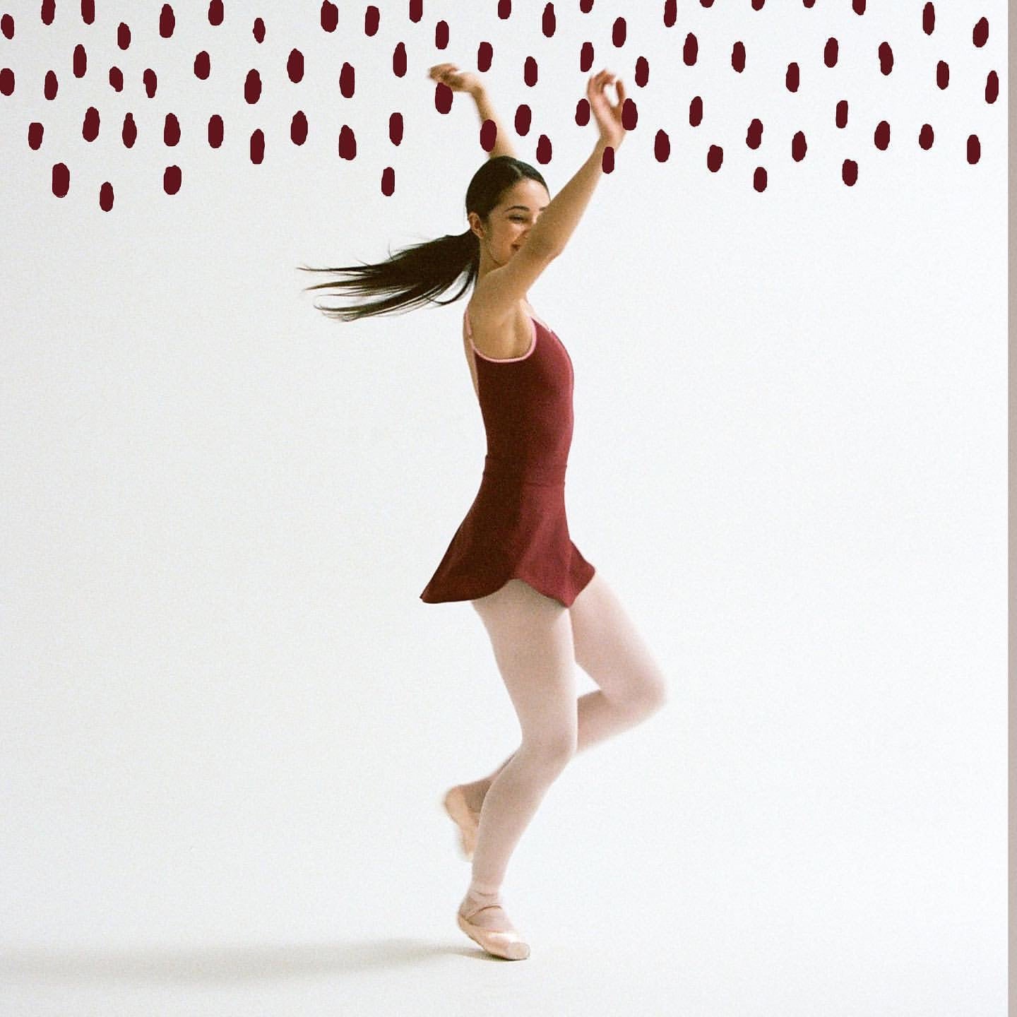 ECONYL® BALLET SKIRT | BURGUNDY